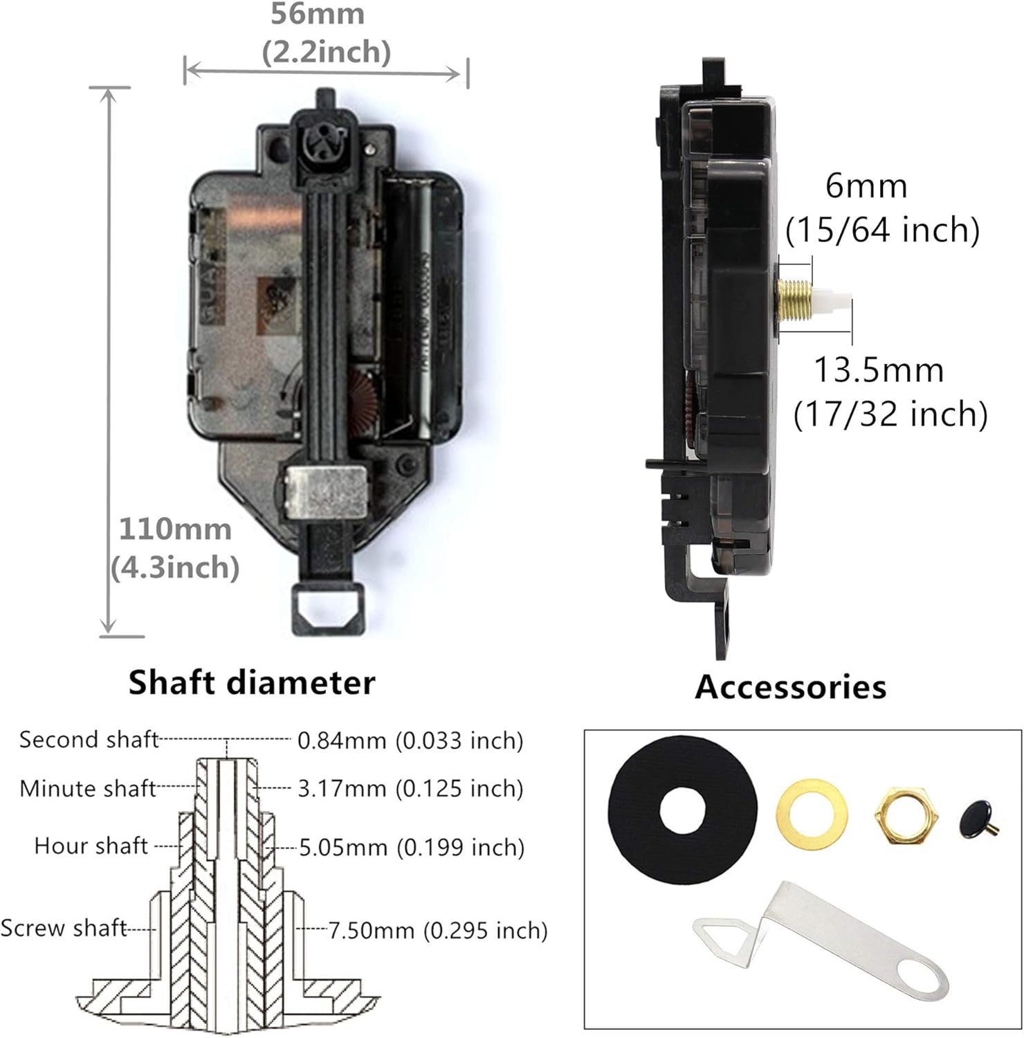 High-Quality 3-Hand Set Pendulum Clock Movement