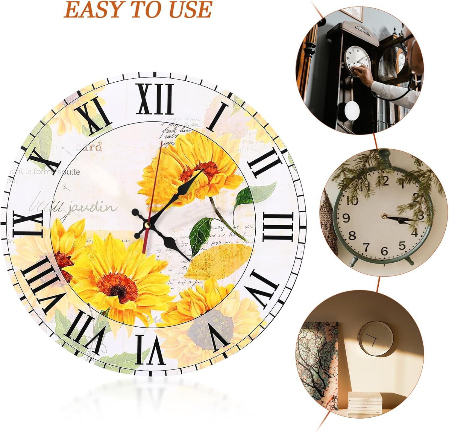 Clock Mechanism Kit Quiet Battery-Operated Replacement