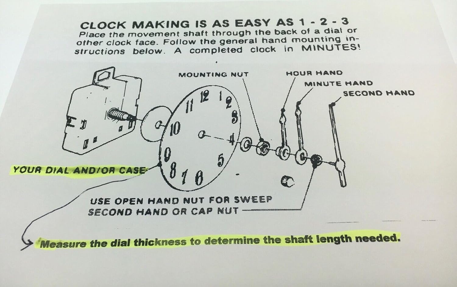 Quartz Clock Movement Replacement