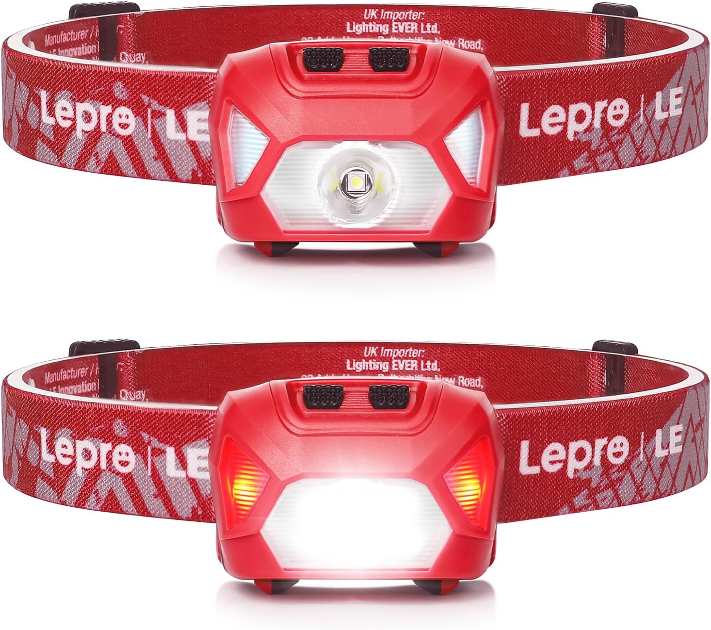 Lepro 320015 Super Bright LED Headlamp with Red Light