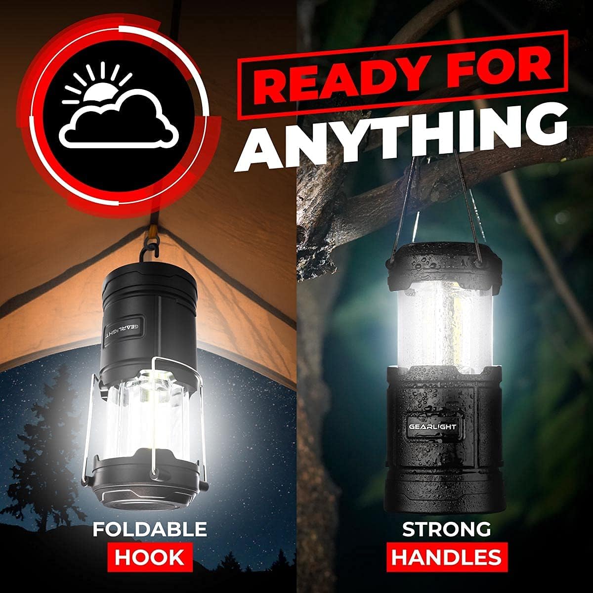 GearLight Camping Lantern 360 Lighting for Emergencies