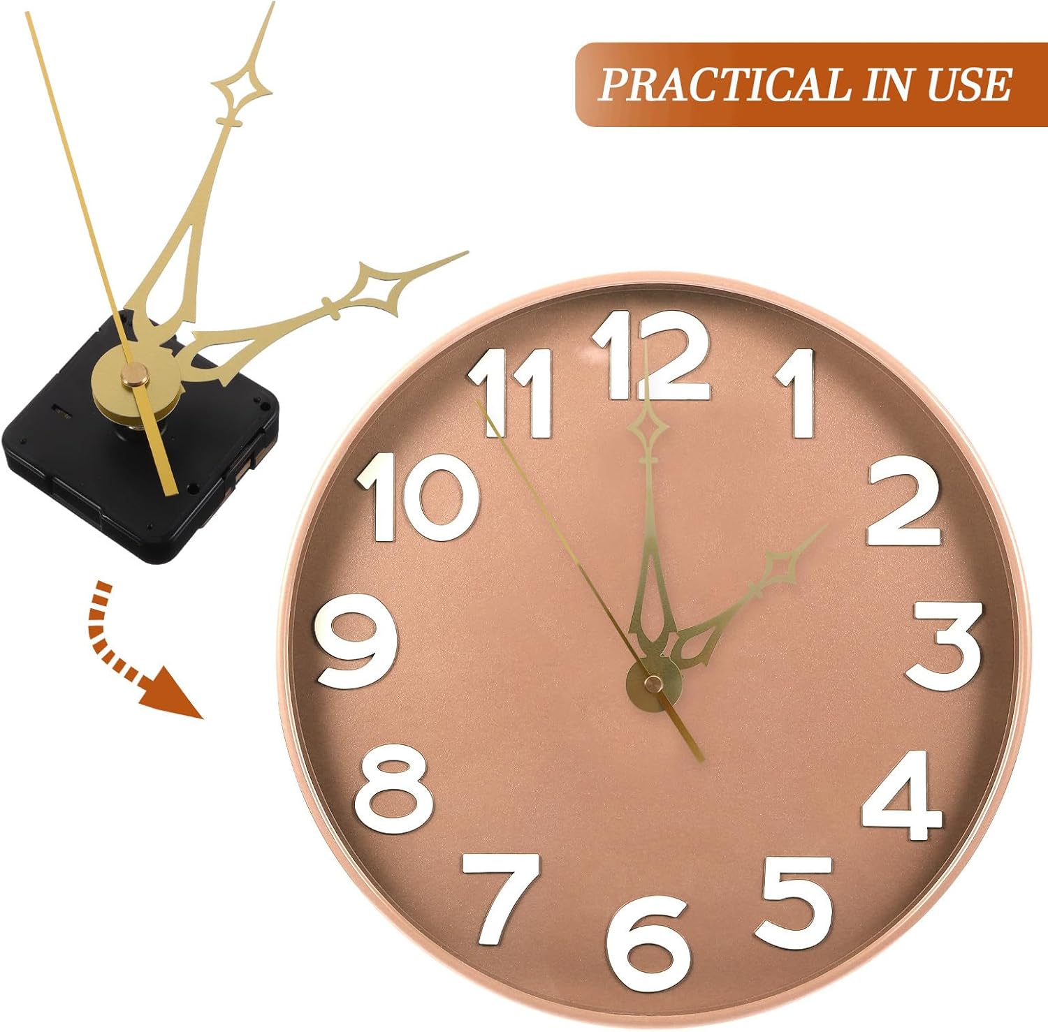 Precision Wall Clock Mechanism Replacement