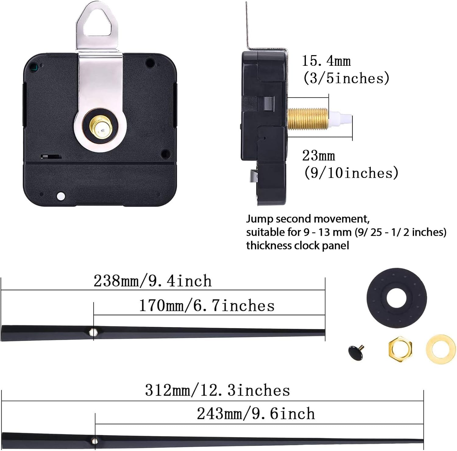Mudder Clock Movement for Craft Clocks
