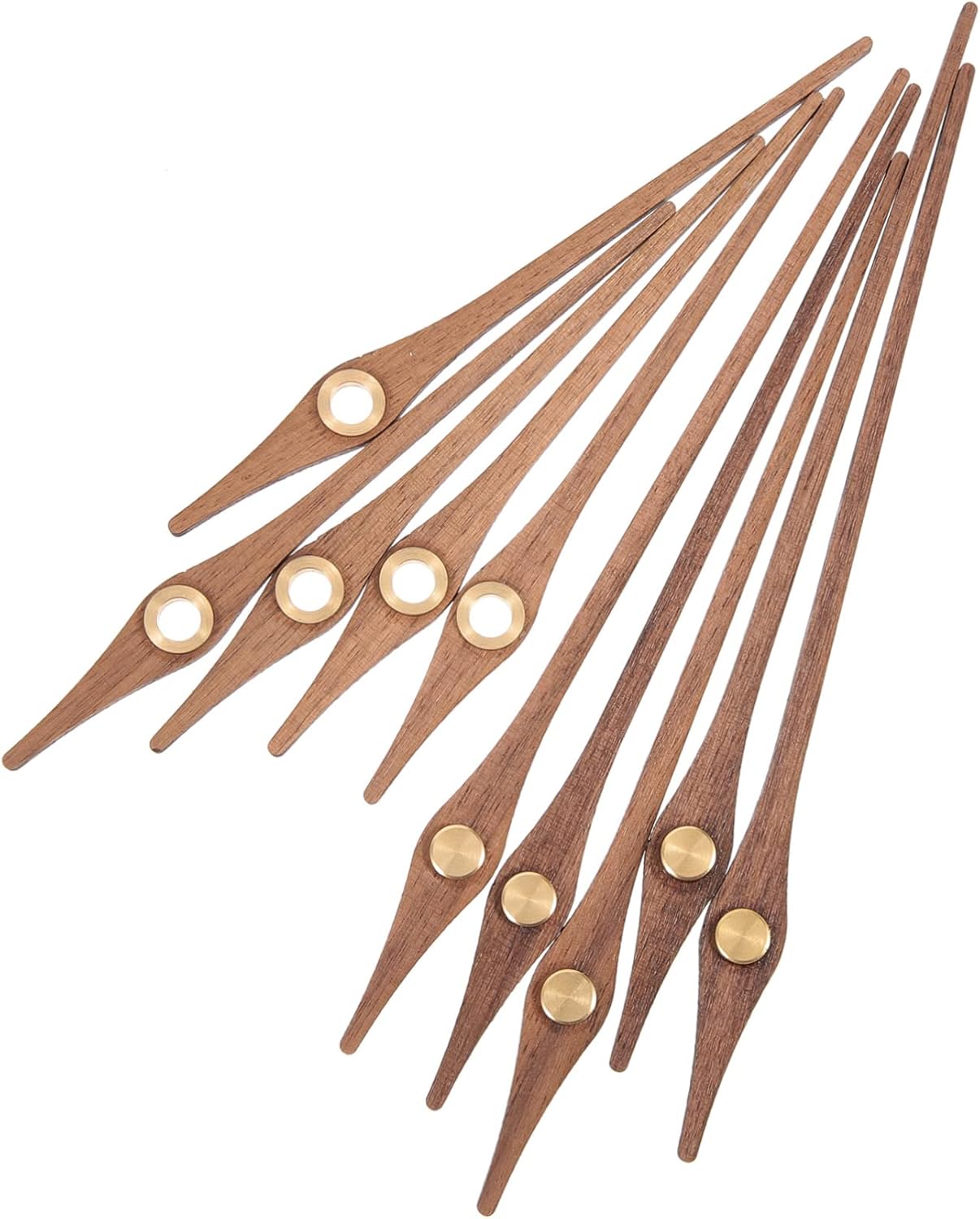 JojoFunY 5 Set Walnut Clock Hands Kit Perfect DIY Wall Clock Accessory