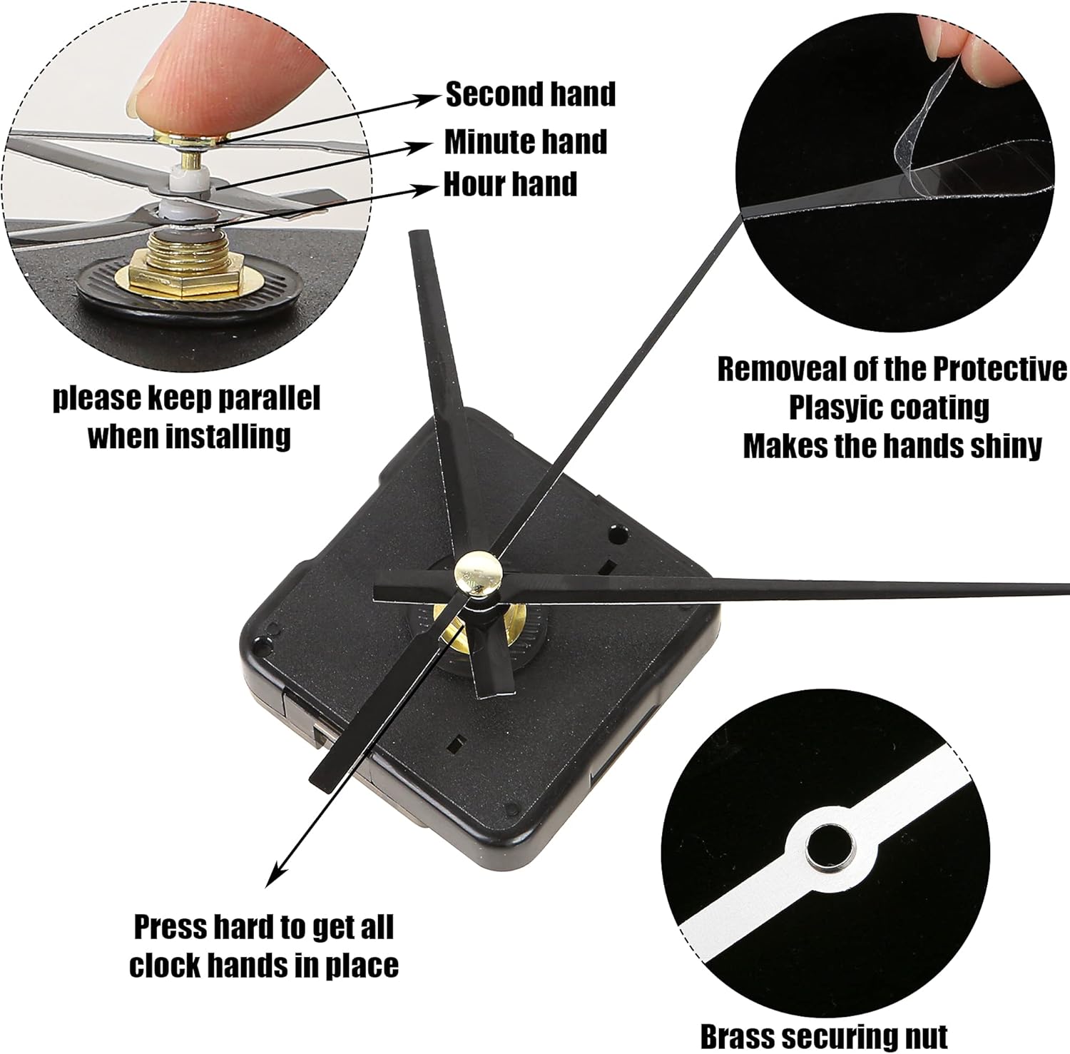 2-Piece High Torque Clock Mechanism Kit