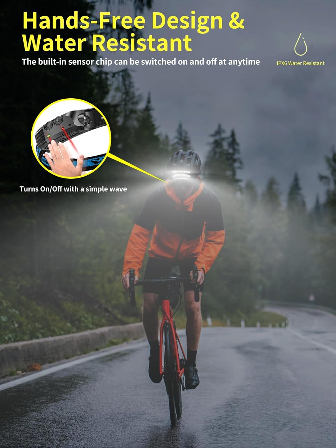 Bright Adjustable and Waterproof Headlamp for Camping and Hiking