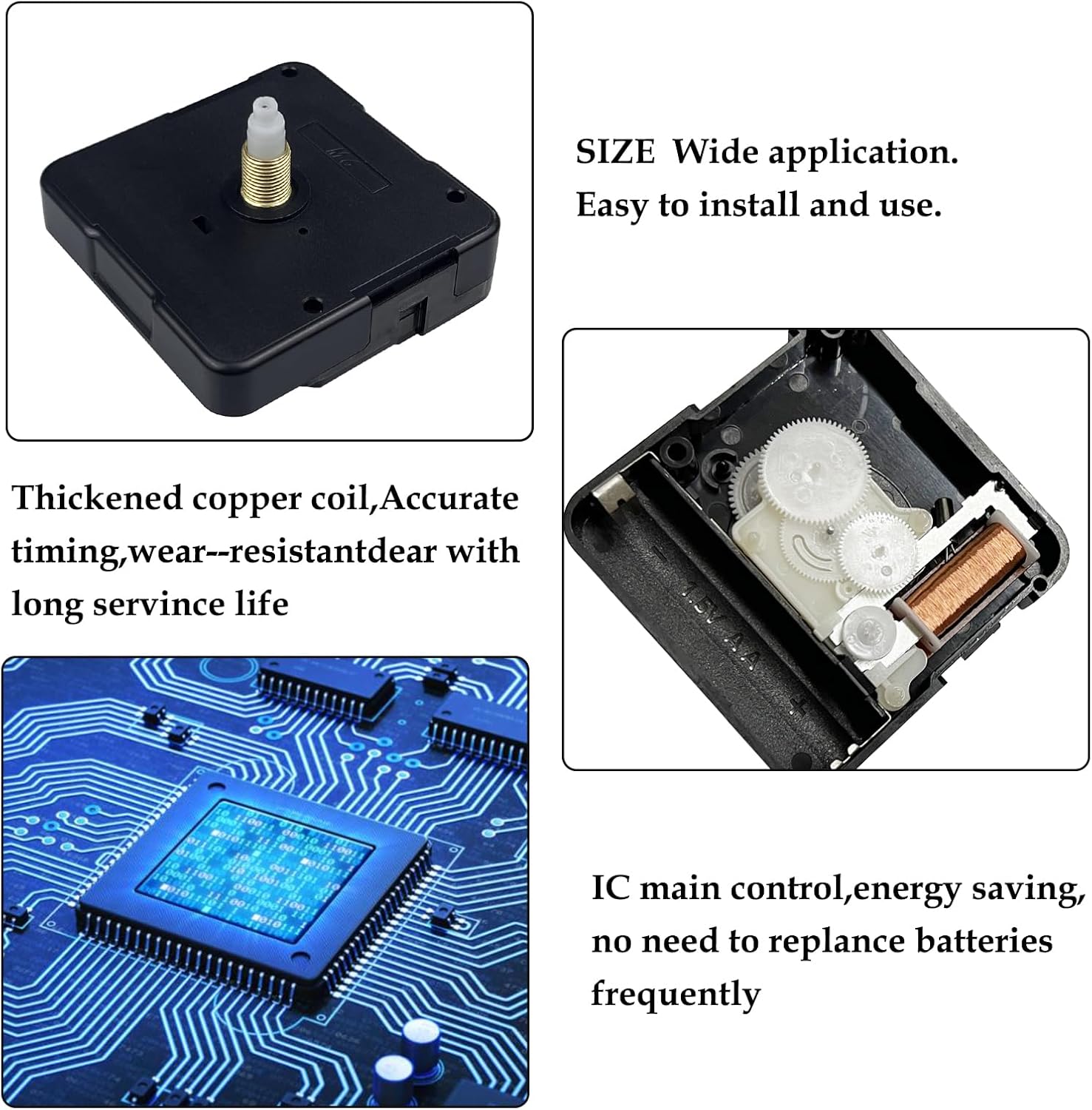 AIRUIFUSmall Parts Kit for DIY Wall Clock Repair