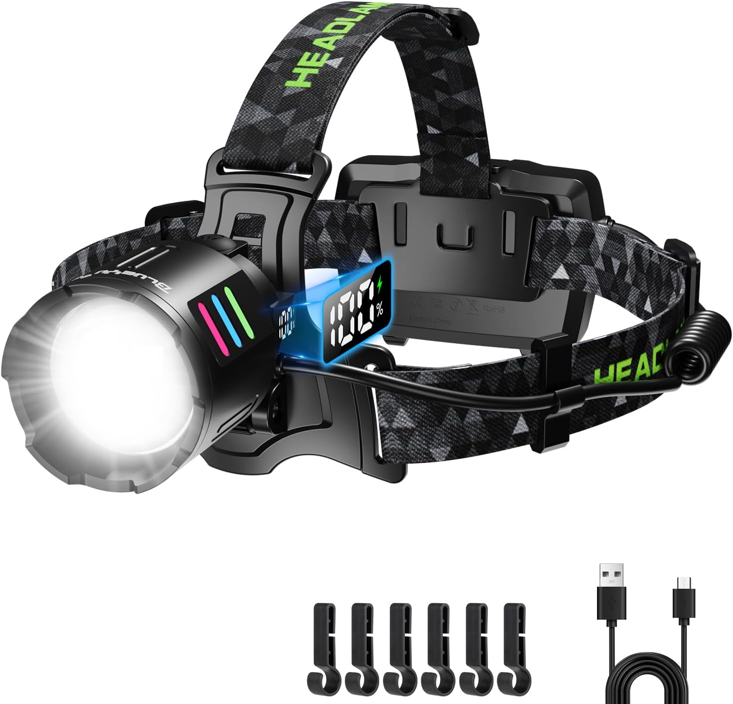 Bright Adjustable Rechargeable Headlamp