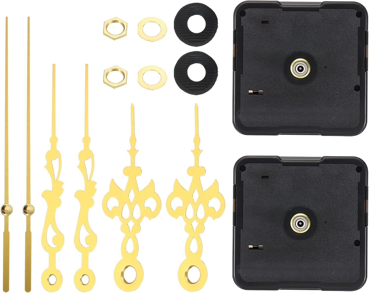 PATIKIL 2 Pc Quiet Battery Operated Wall Clock Movement Kit
