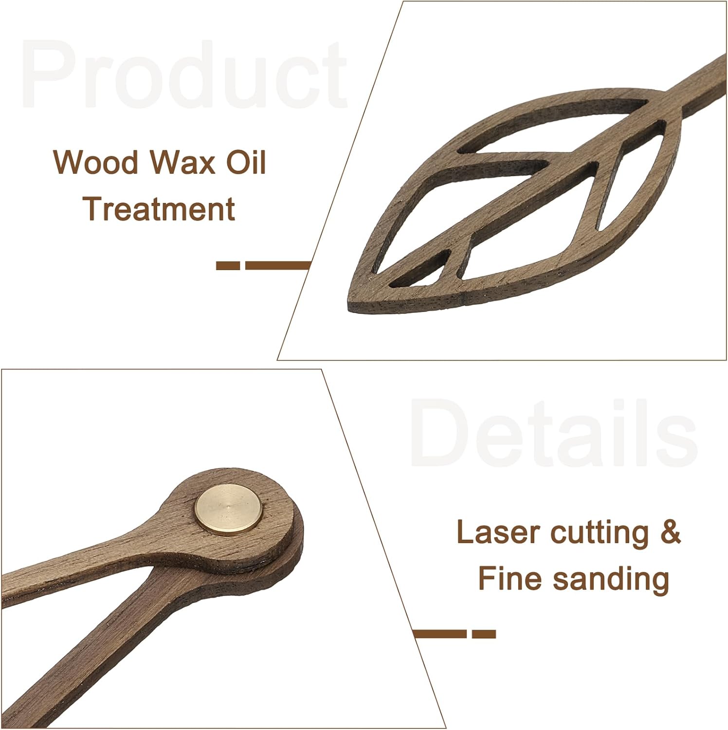 Multipurpose Wooden Clock Hands Set