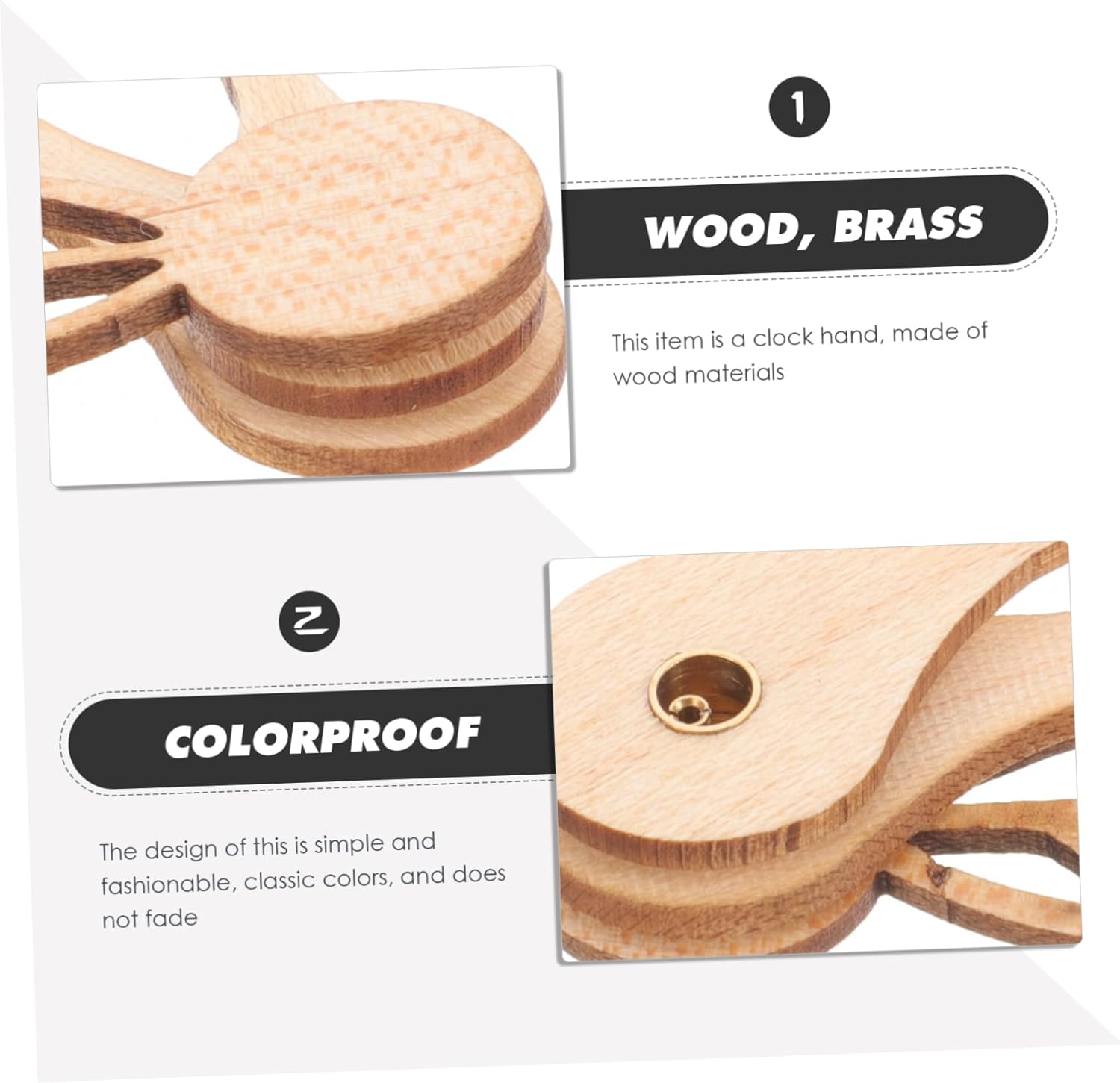 Homoyoyo 1 Set Maple Wood Clock Repair Kit for Wall Clocks