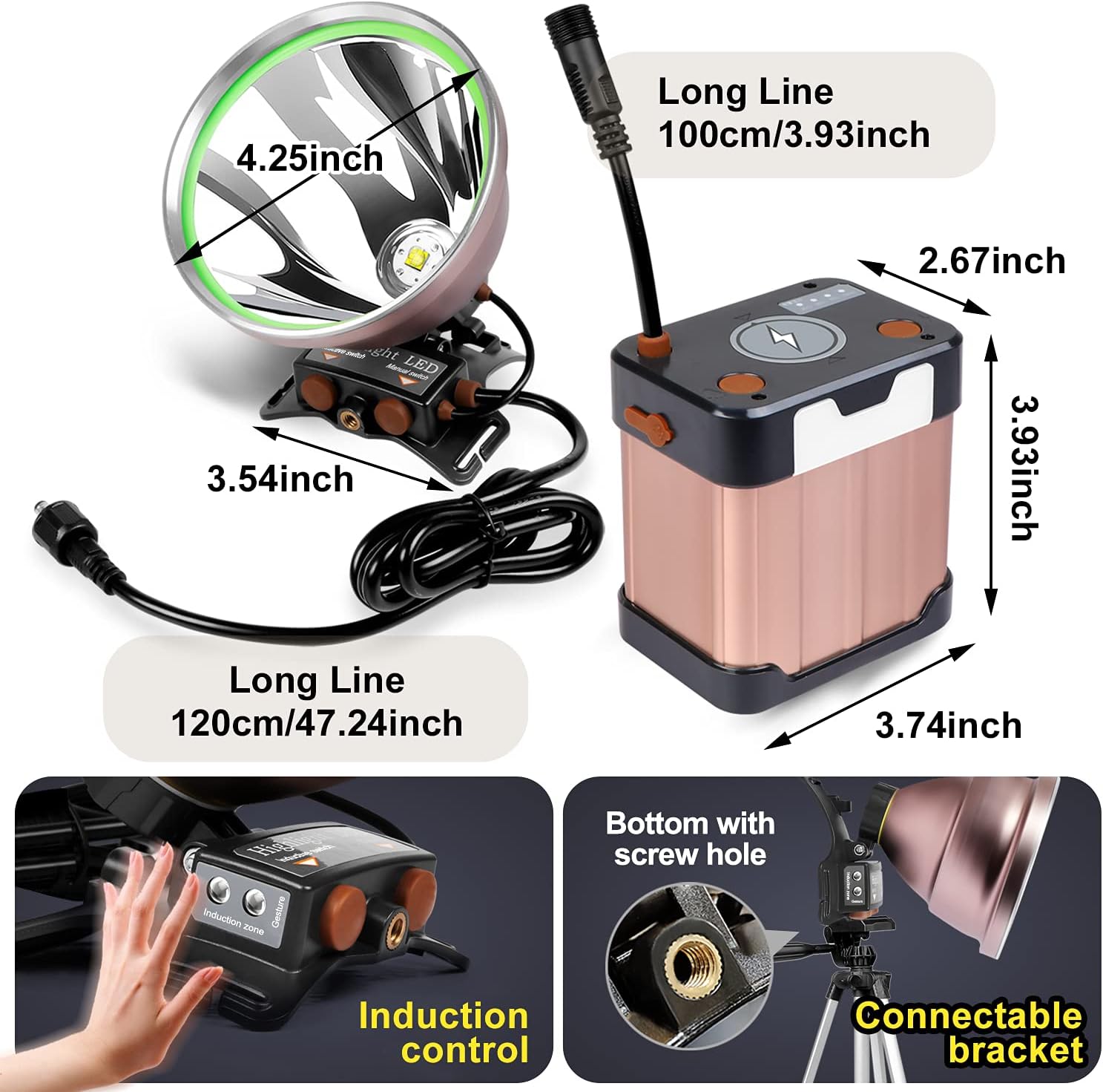 Hunting Lights - Super Bright LED Headlamp for Fishing Camping and Outdoors