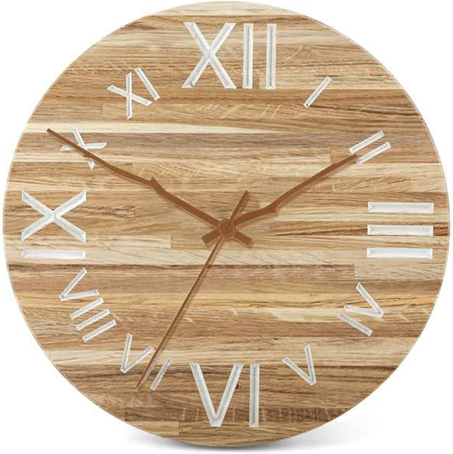 2Pc Wall Clock Timer Kit with WALnut Hands for DIY Repair Replacement