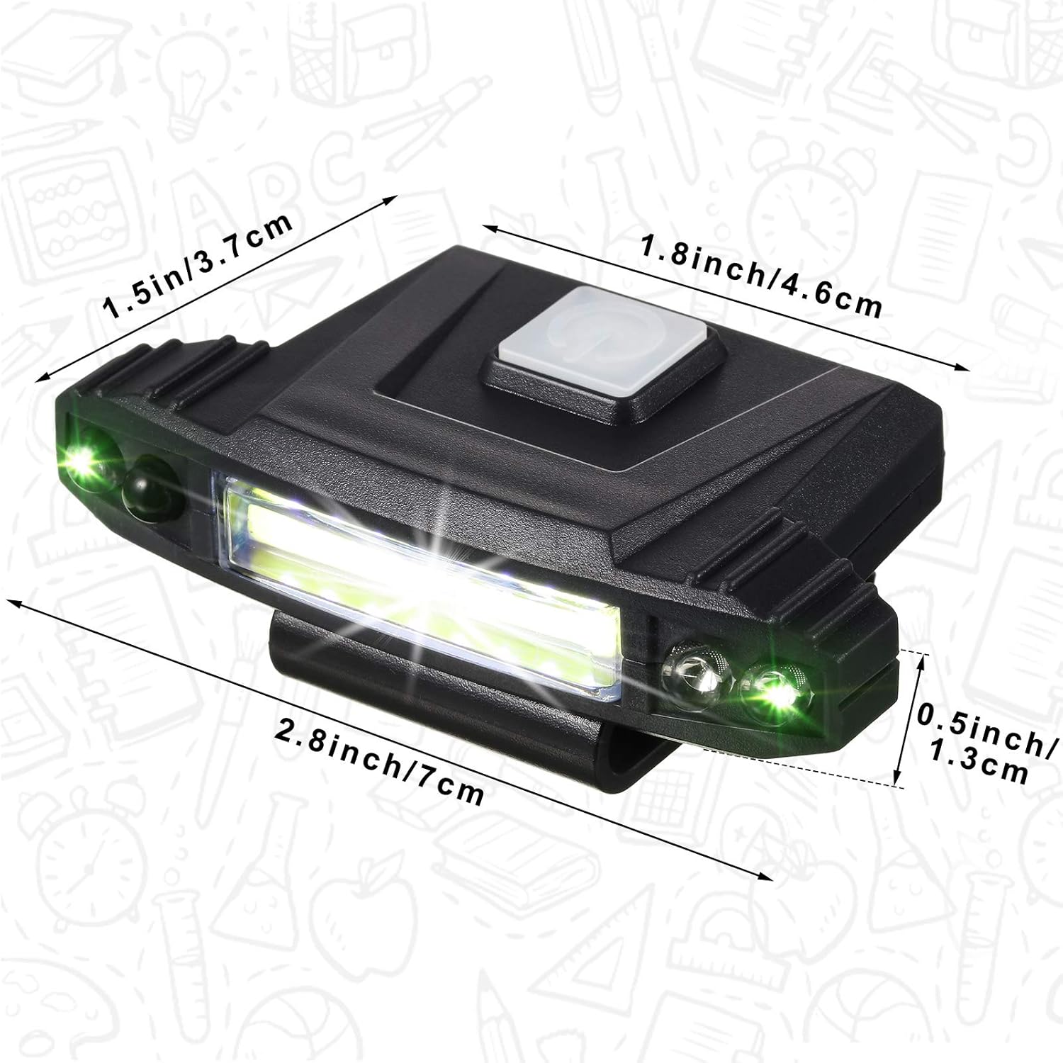 Mudder 2-Piece Ultra Bright Mini LED Clip-on Cap Light Set
