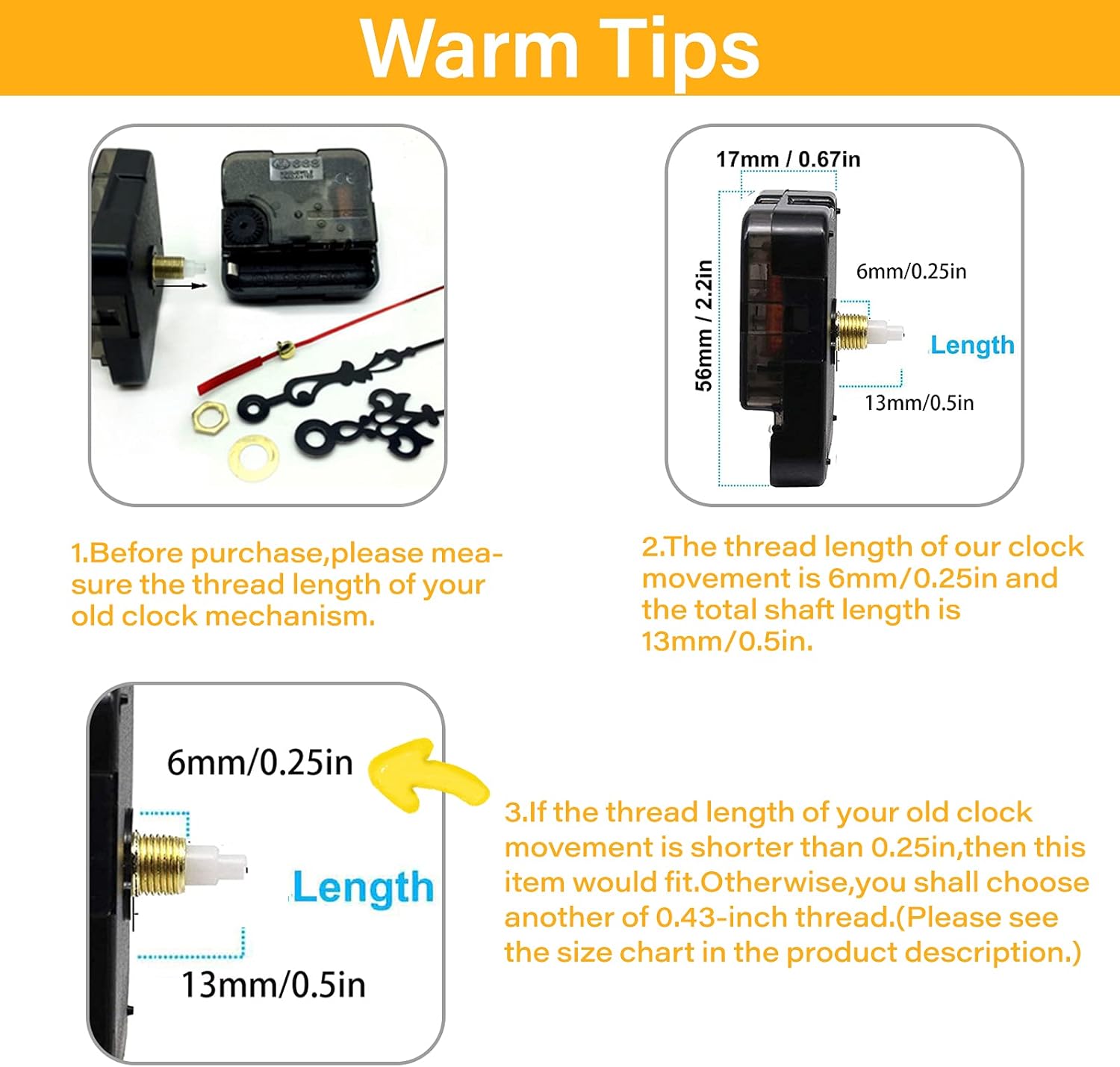 DIY Wall Clock Movement Kit