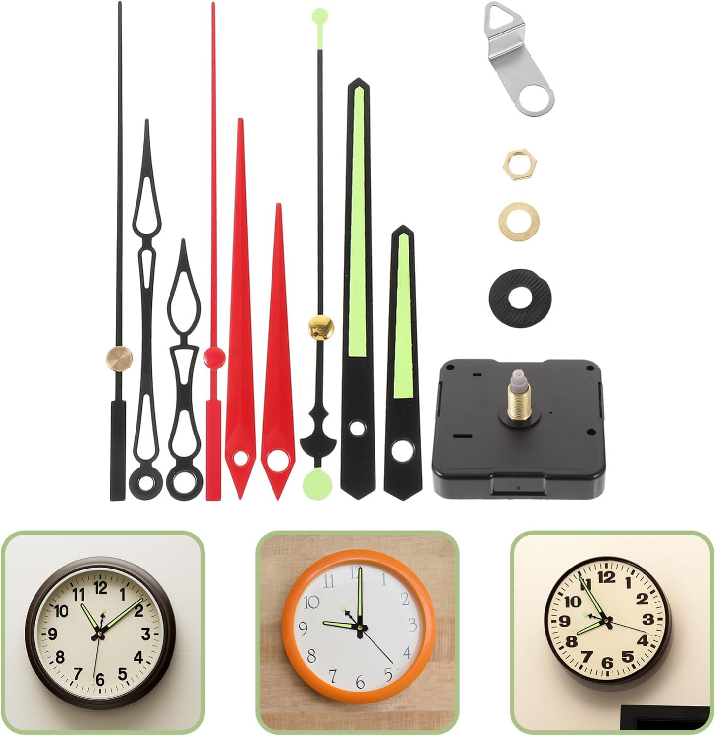 UOnlyTech Clock Mechanism Replacement Kit Durable Stylish Clock Parts Kit