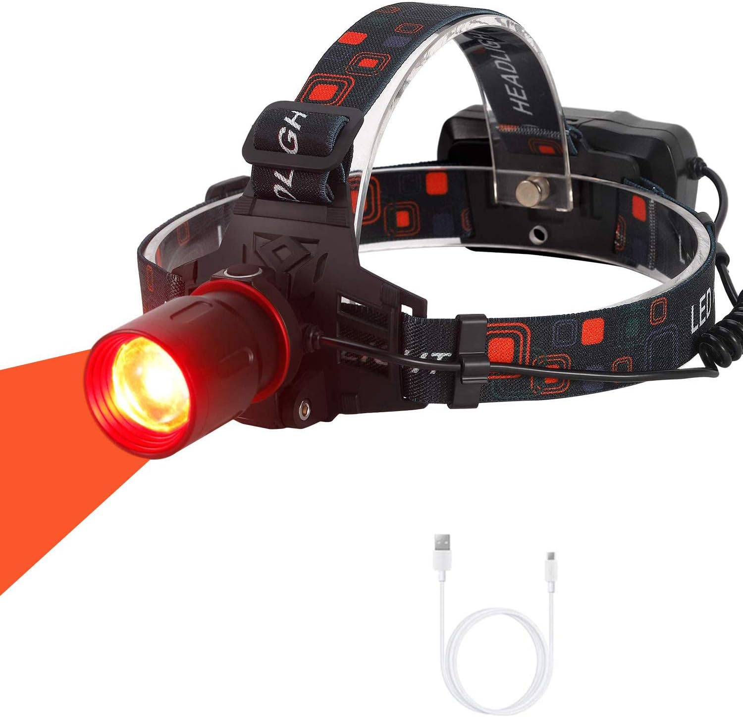 Bright Red Headlamp - Versatile and Powerful