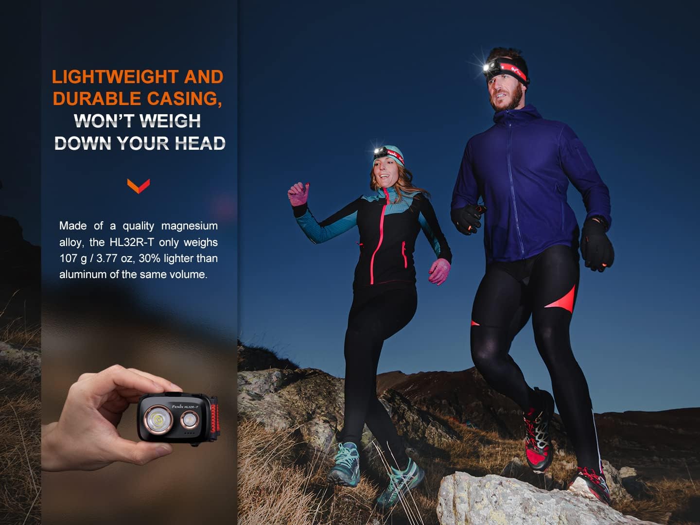 Fenix HL32R-T Trail Running Headlamp Packed with 800 Lumen Dual Beam