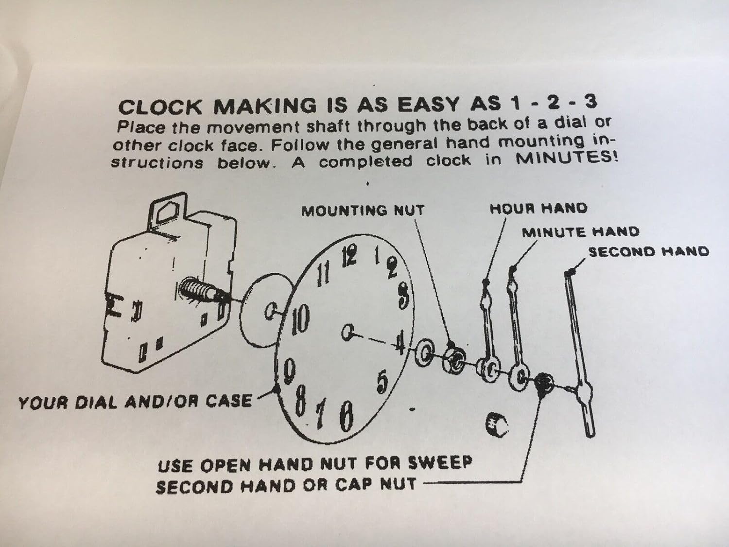SKP Clock Quartz Movement Fits 58 Dial