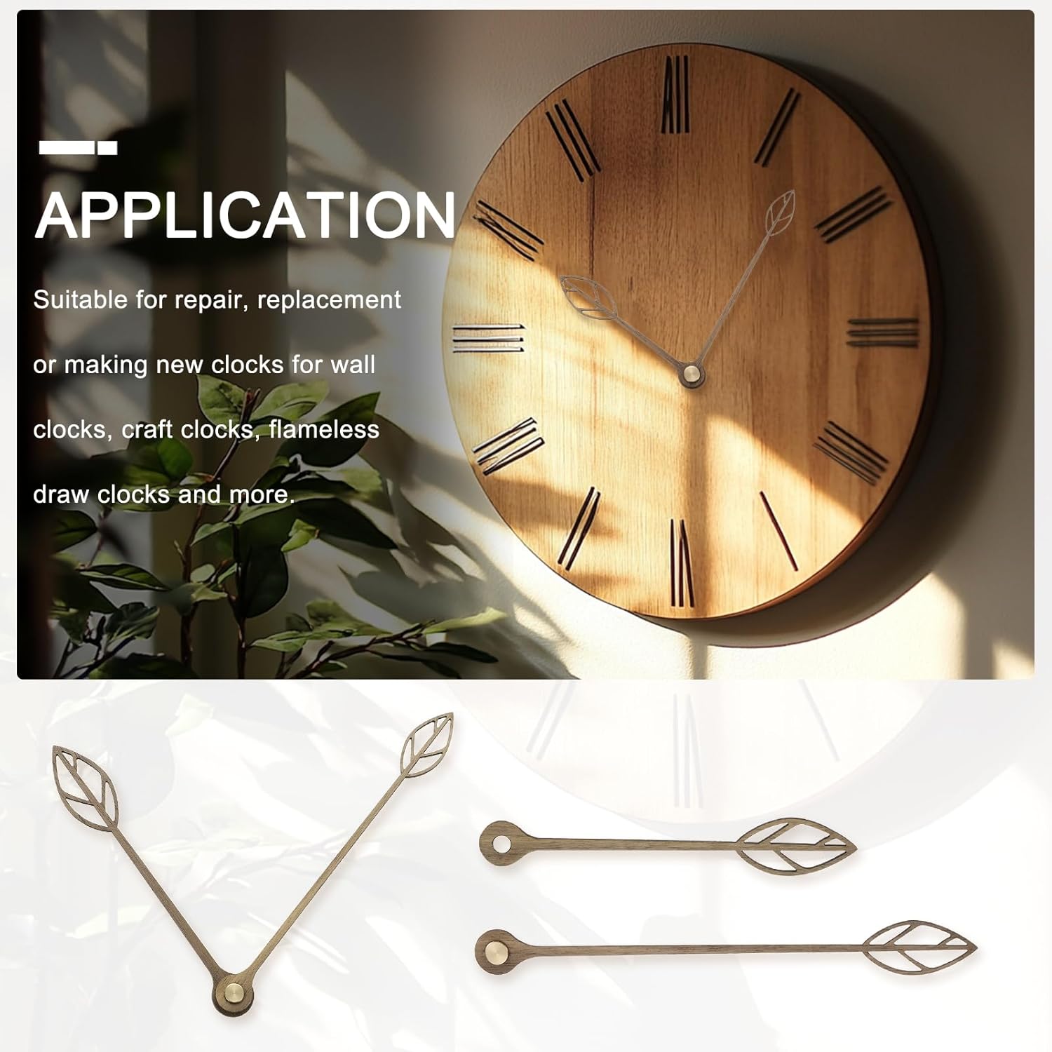 Multipurpose Wooden Clock Hands Set