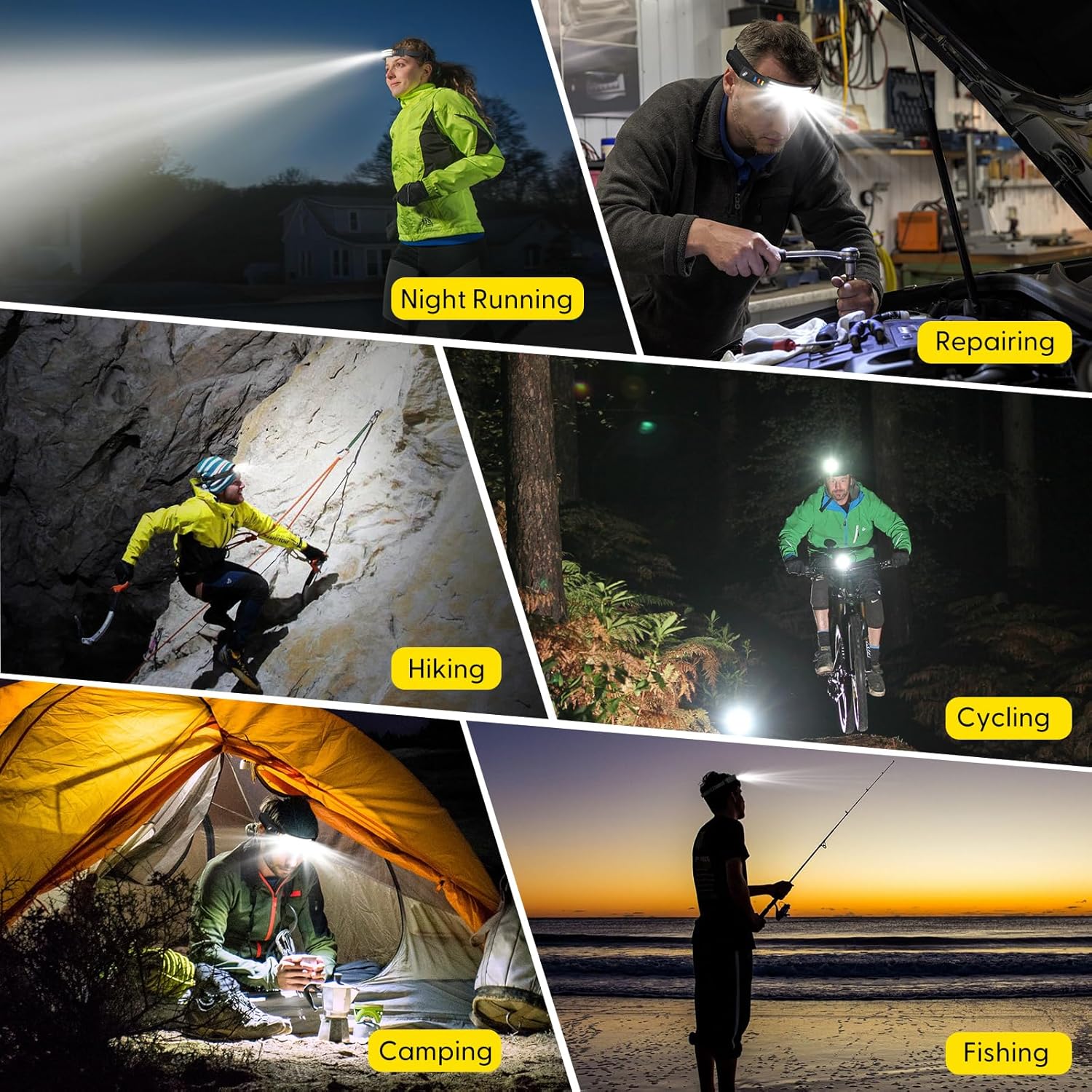 Lsnisni Rechargeable 2-Pack Headlamp
