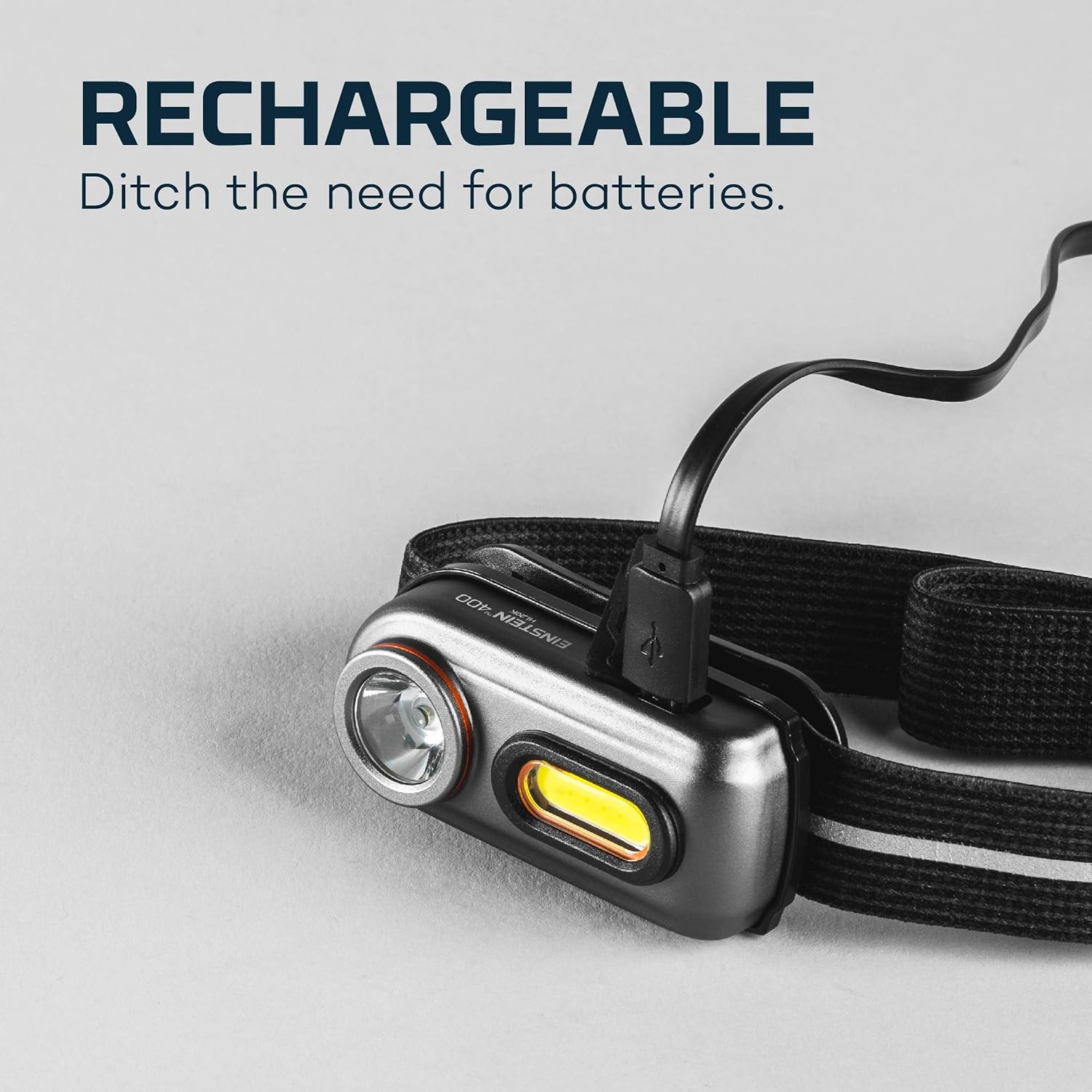 NEBO Einstein 400 Lumen Headlamp with Rechargeable Battery