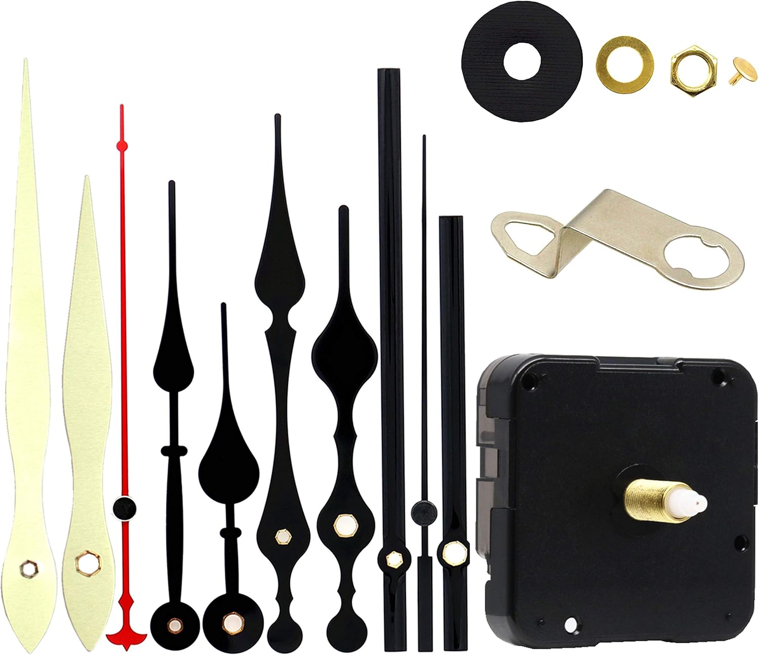 Adjustable quartz wall clock movement repair kit 13mm pressurized