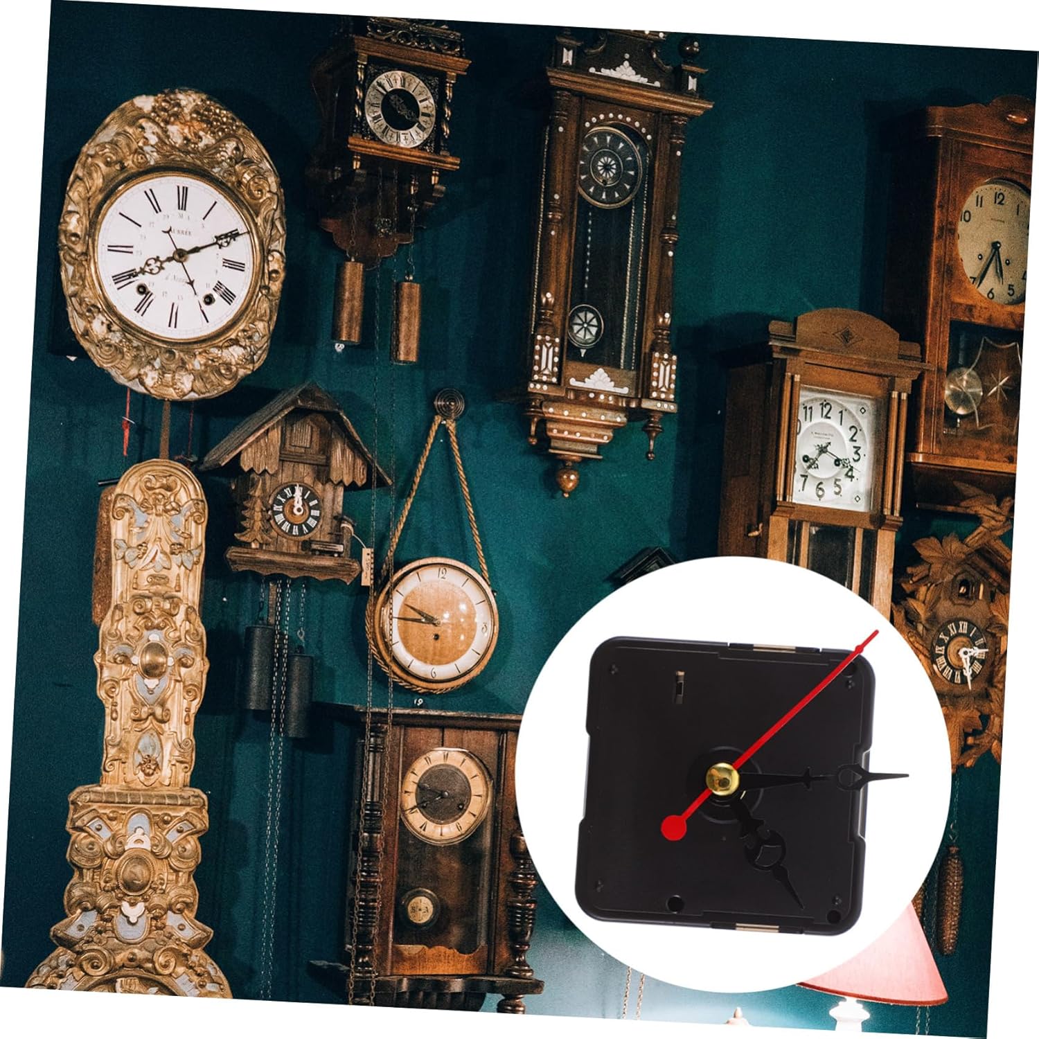Bright Retro Wall Clock Accents