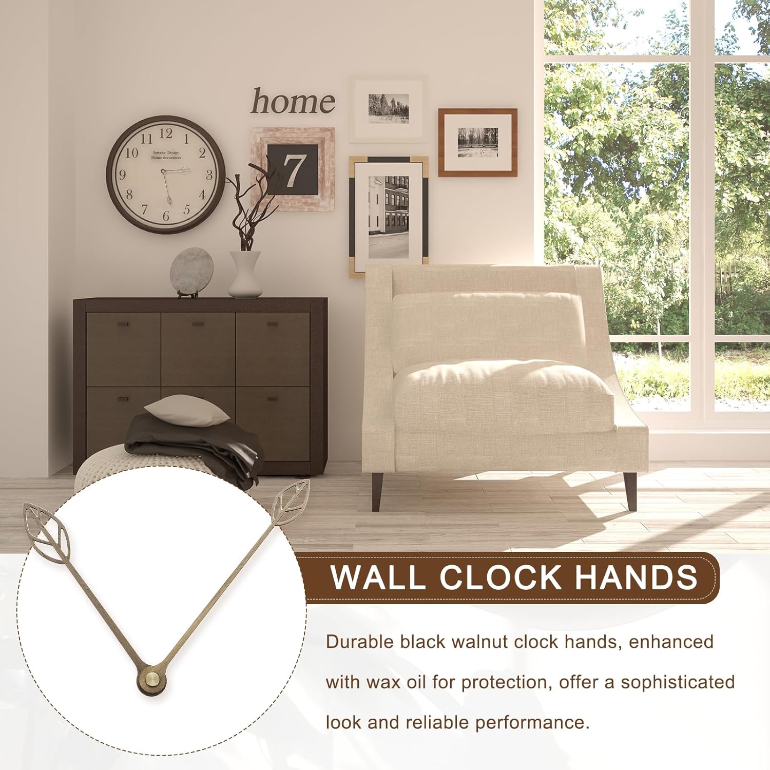 Multipurpose Wooden Clock Hands Set