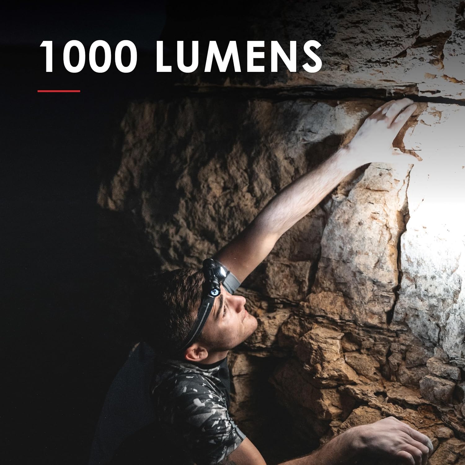 NEBO Transcend 1000-Lumen Headlamp Bright Powerful and Waterproof