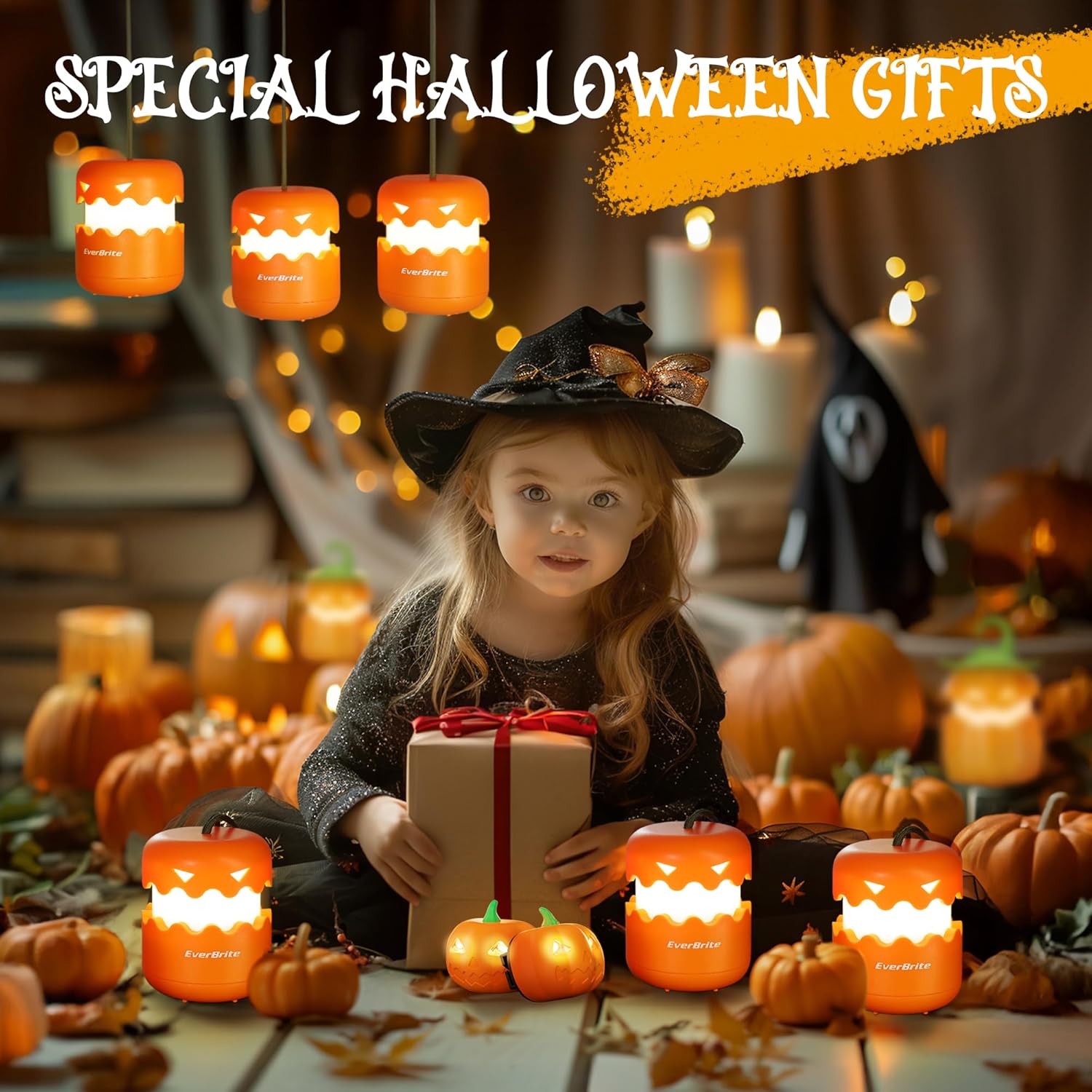 EverBrite Halloween Lantern and Headlamp Set with Flashlight 1