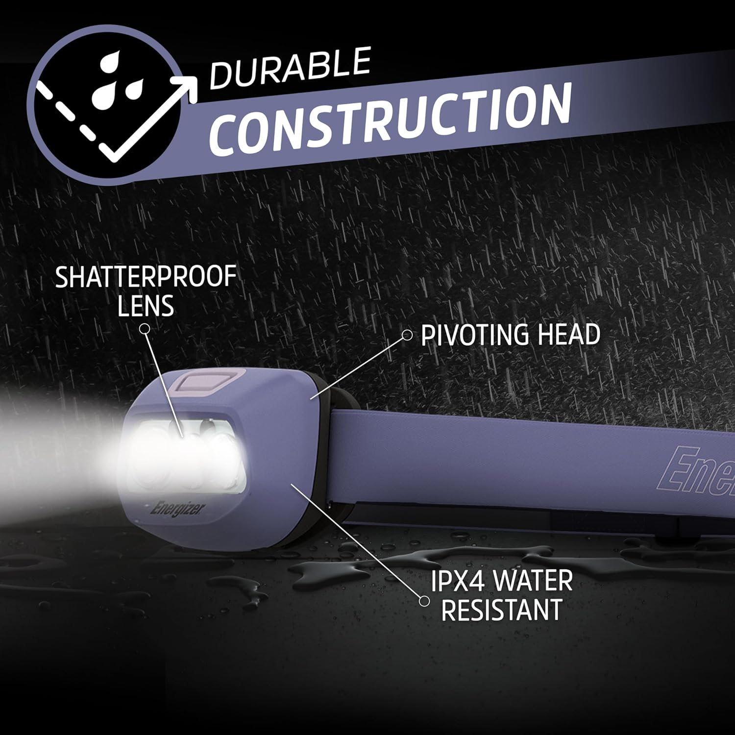 Energizer LED Headlamp HDL-400 Perfect for Outdoors Camping and Hiking