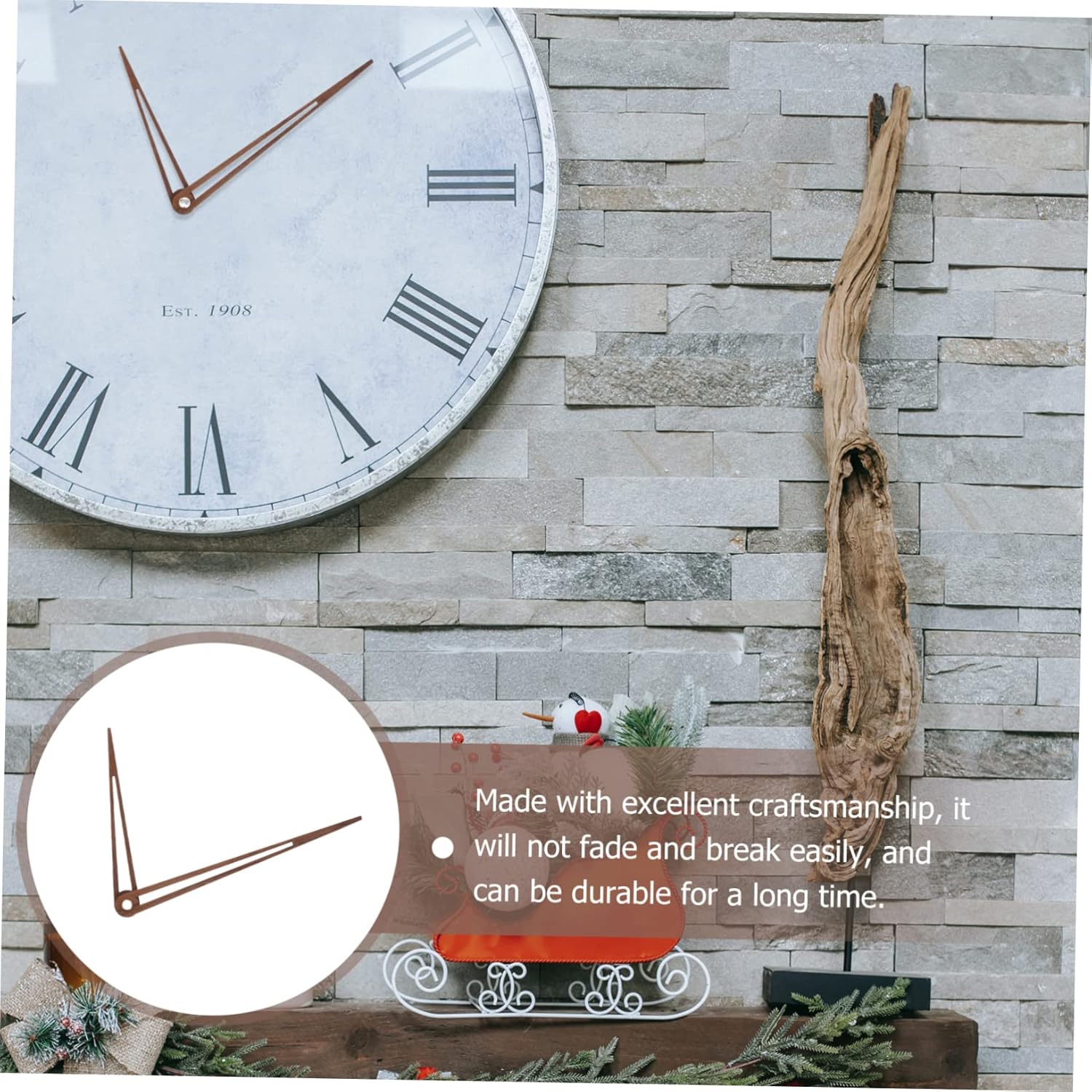 Uonlytech Wooden Clock Hands 5 Sets Replacement