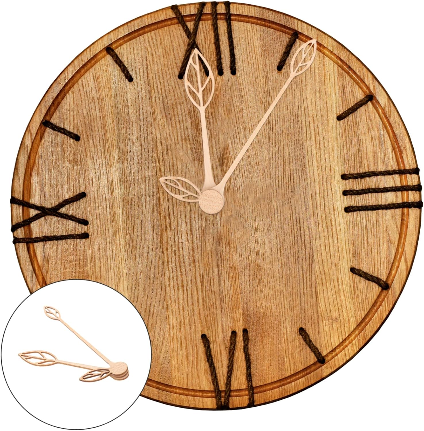 Homoyoyo 1 Set Maple Wood Clock Repair Kit for Wall Clocks