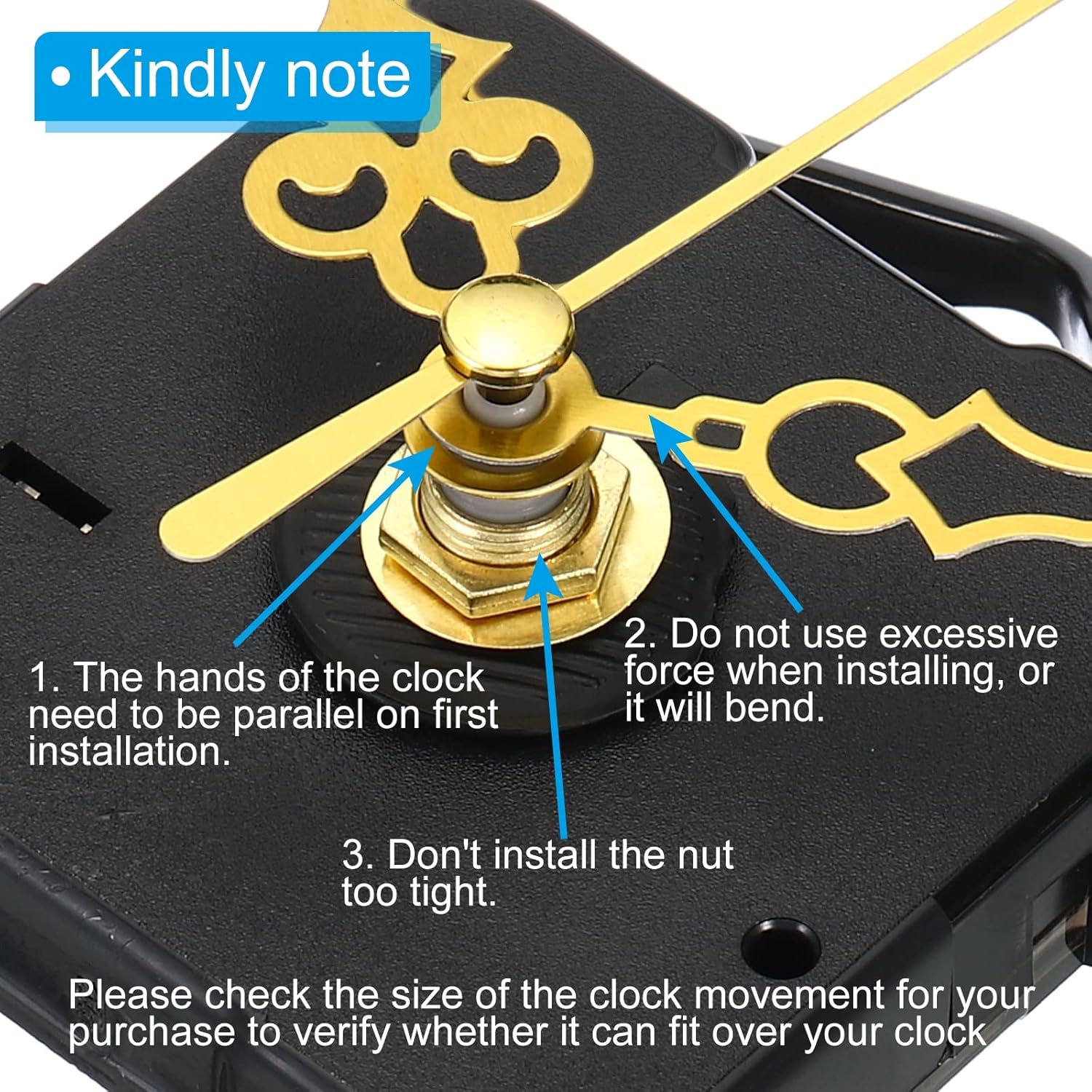 Reliable Mute Clock Mechanism Battery-Free Quiet for DIY