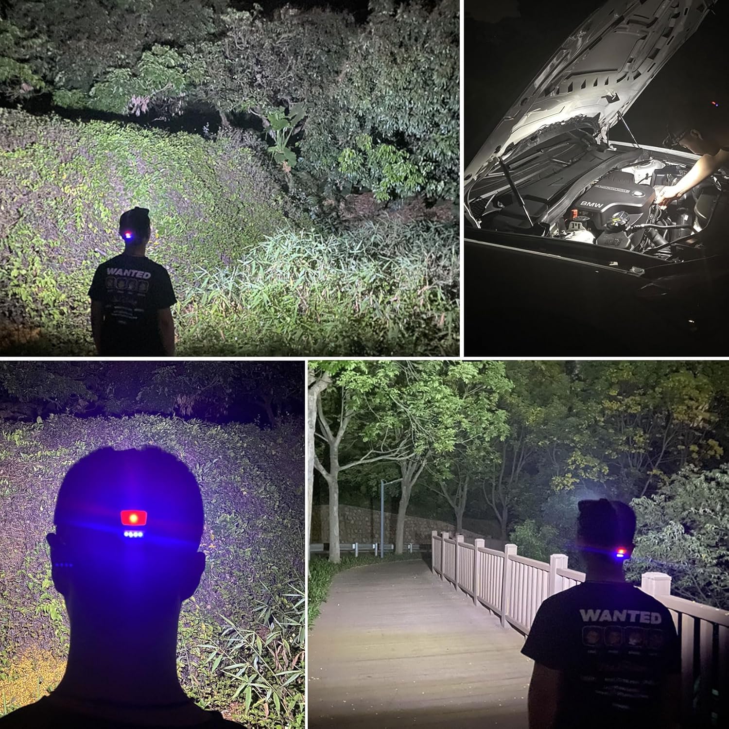 Bright Rechargeable LED Headlamp for Adults