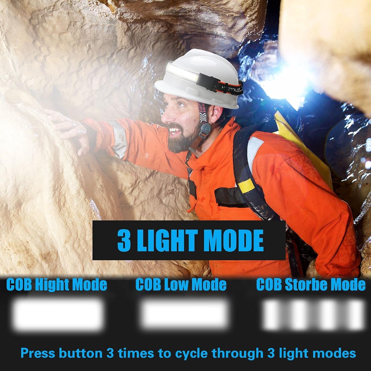 COSOOSRechargeable Headlamp with 500 Lumens