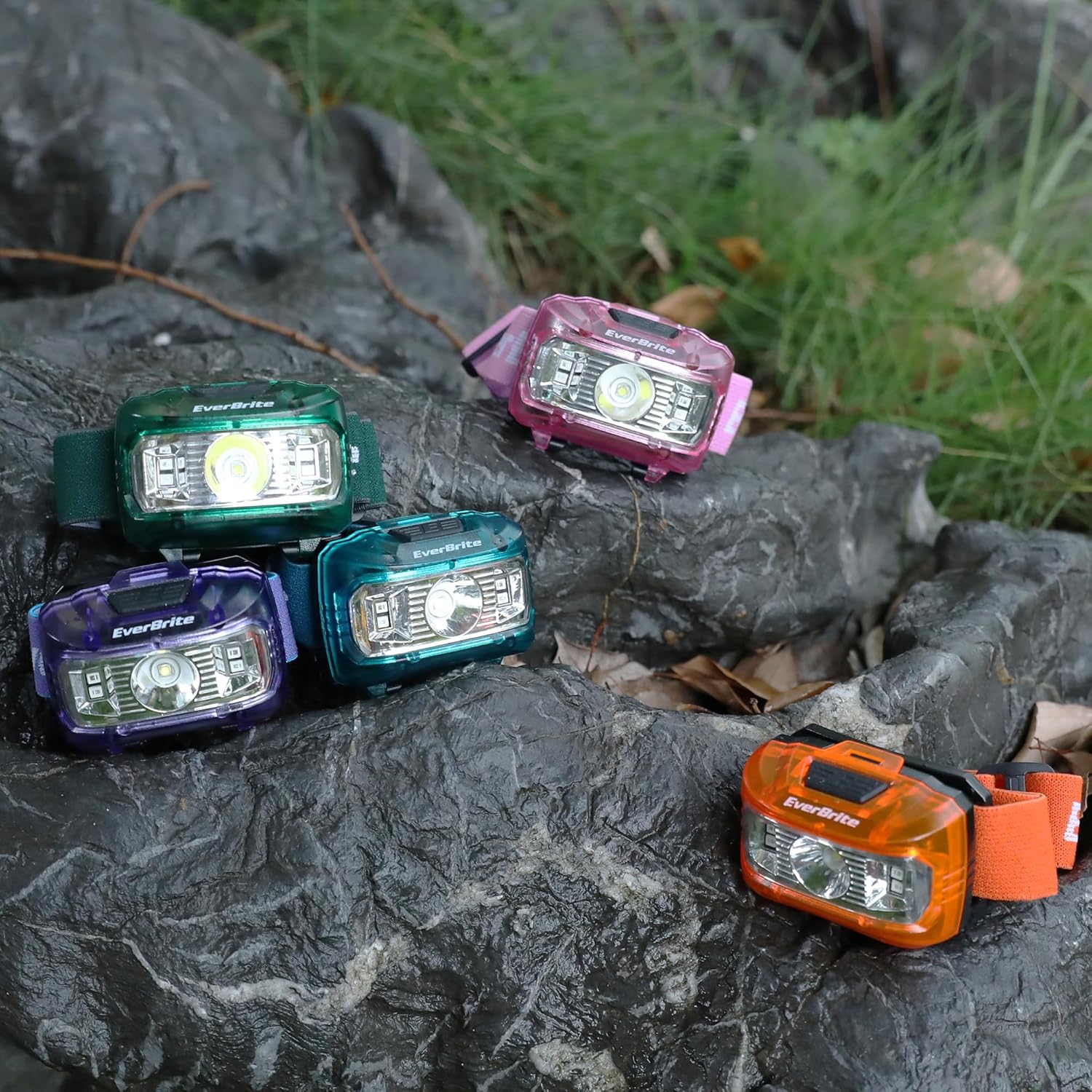 EverBrite 5-Pack Red Headlamp for Kids with Memory Function