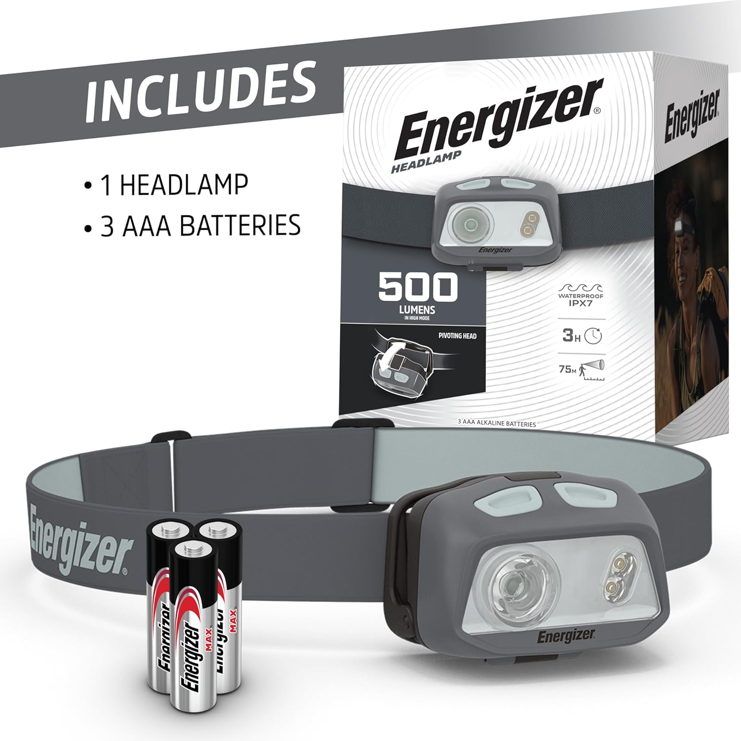 Energizer HDL40 500 Lumens Headlamp