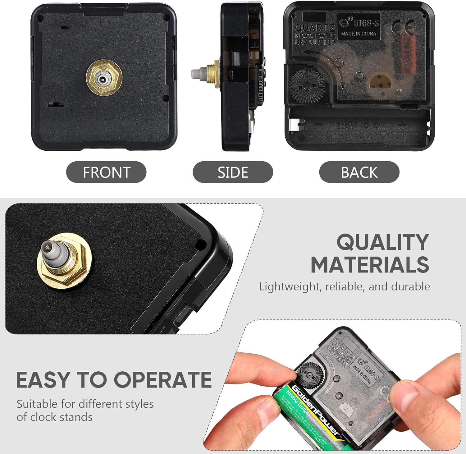 Exearta Quartz Wall Clock Movement Mechanism