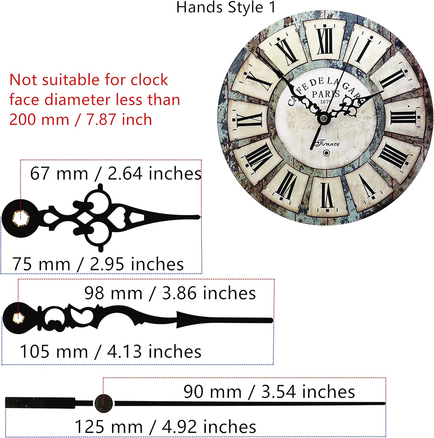 TIKROUND 12888 Continuous Sweep Wall Clock Movement