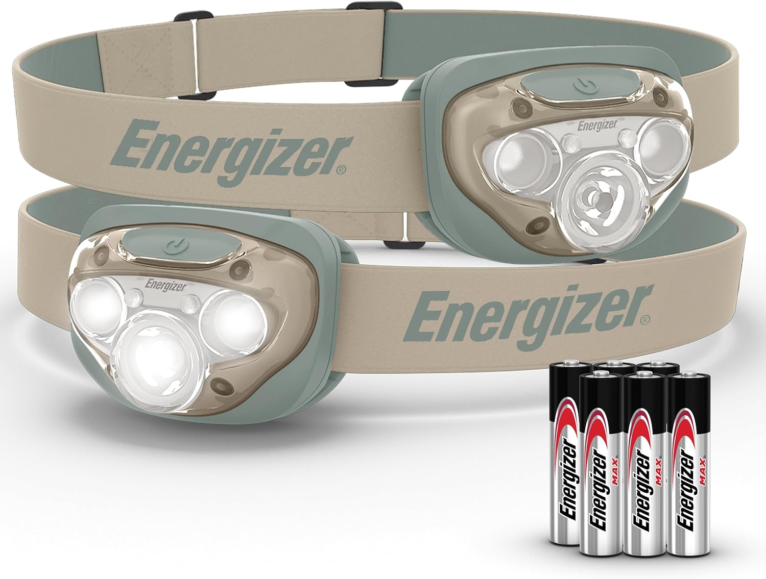 Energizer LED Headlamp PRO 2-Pack IPX4 Water Resistant 260 lumen Dimming Control