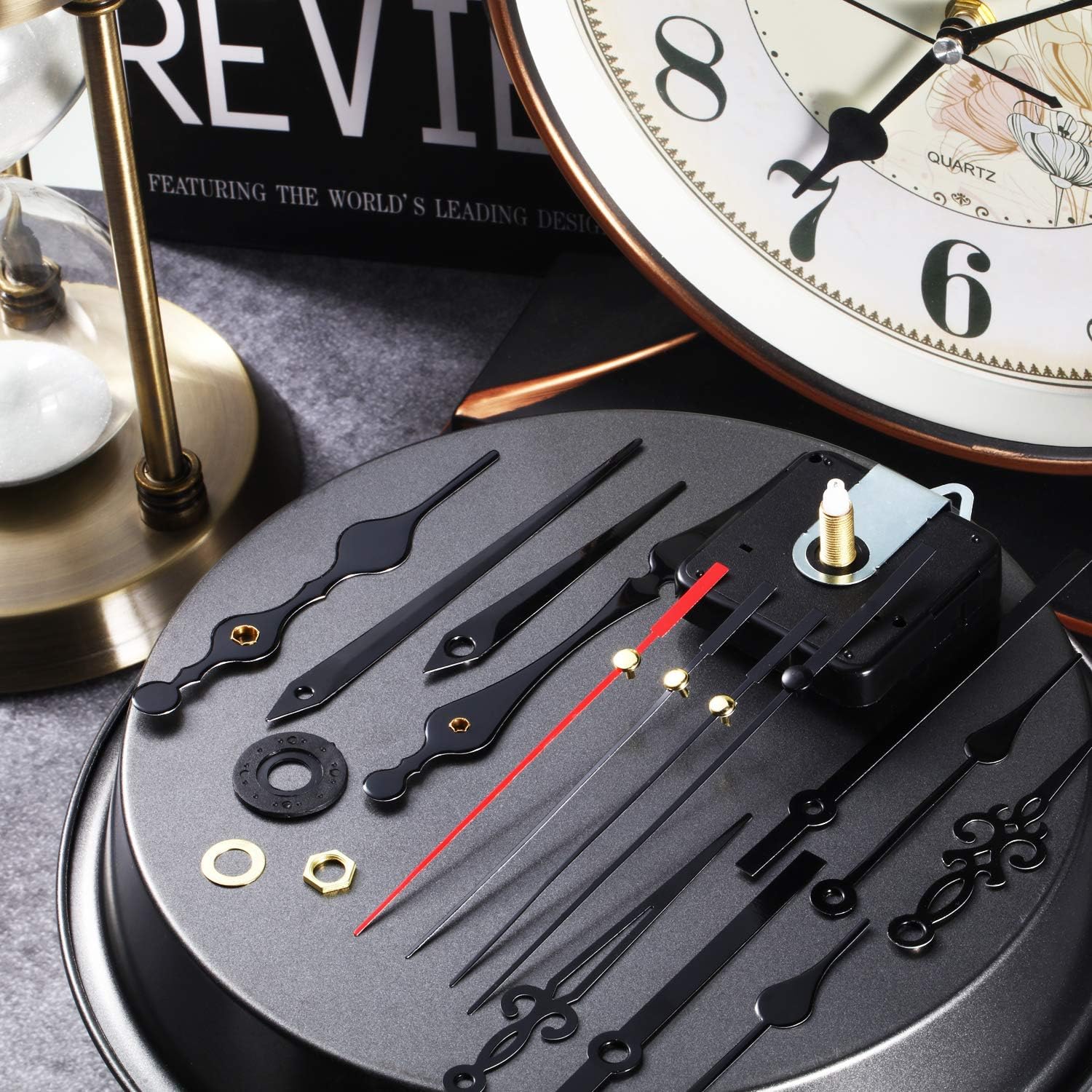 5-Piece Replacement Set for Wall Clock Repair with 20 MM Shaft