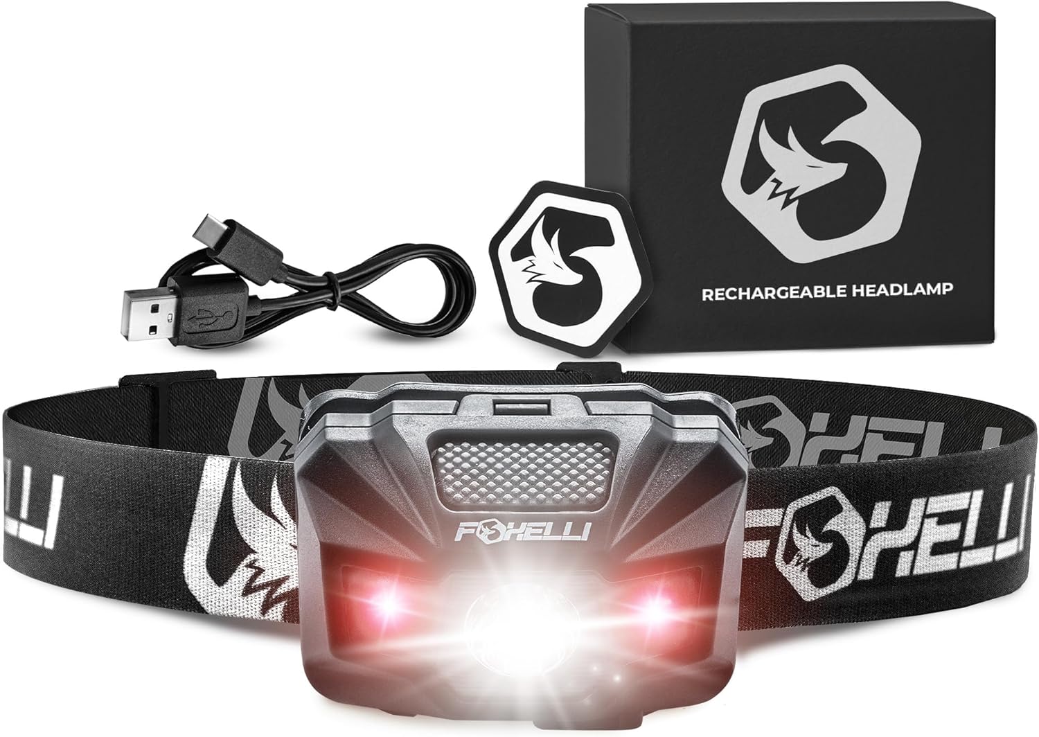 Ultralight Waterproof Rechargeable Headlamp