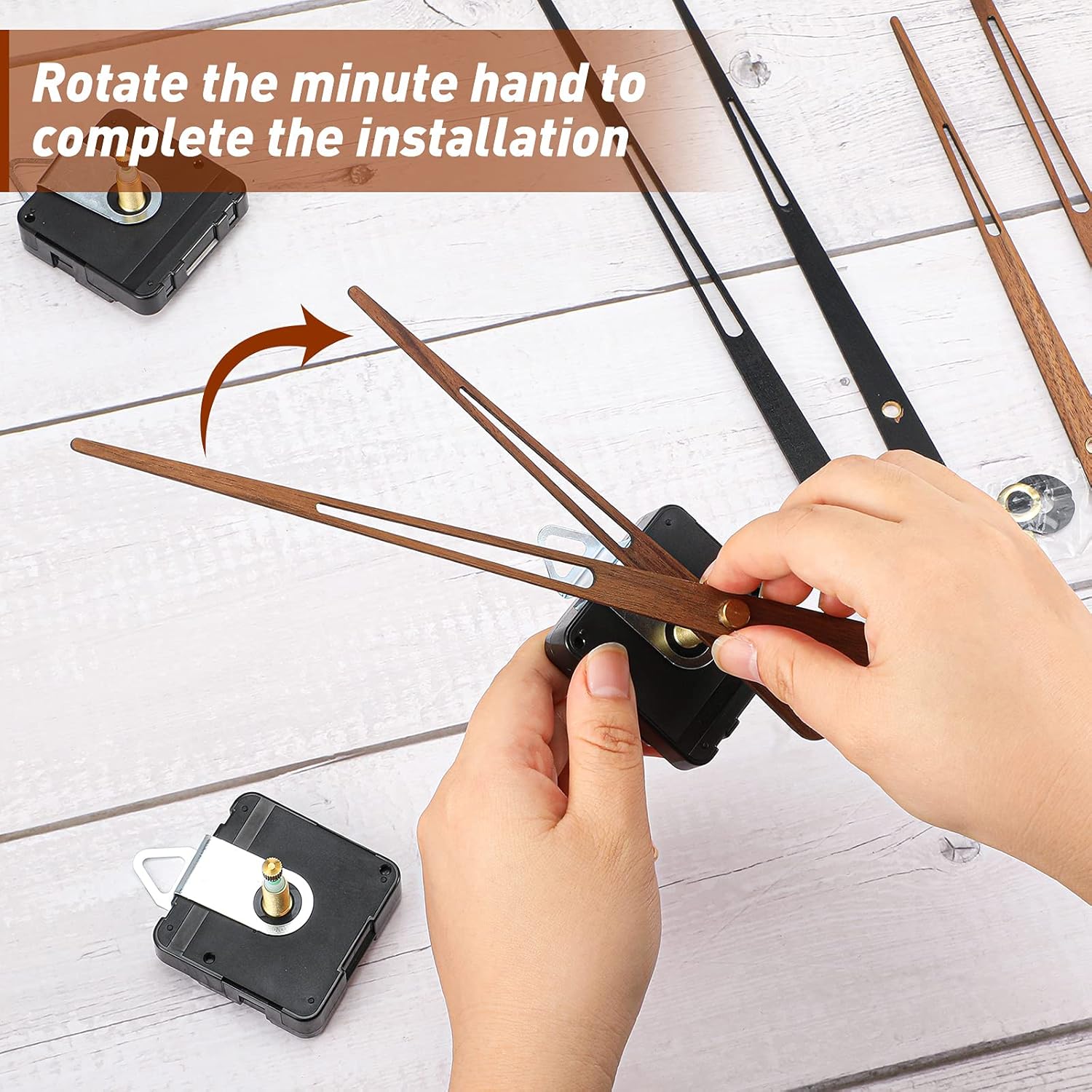 Elegant Replacement Parts for 16 Clocks Walnut Wood ABS Precision