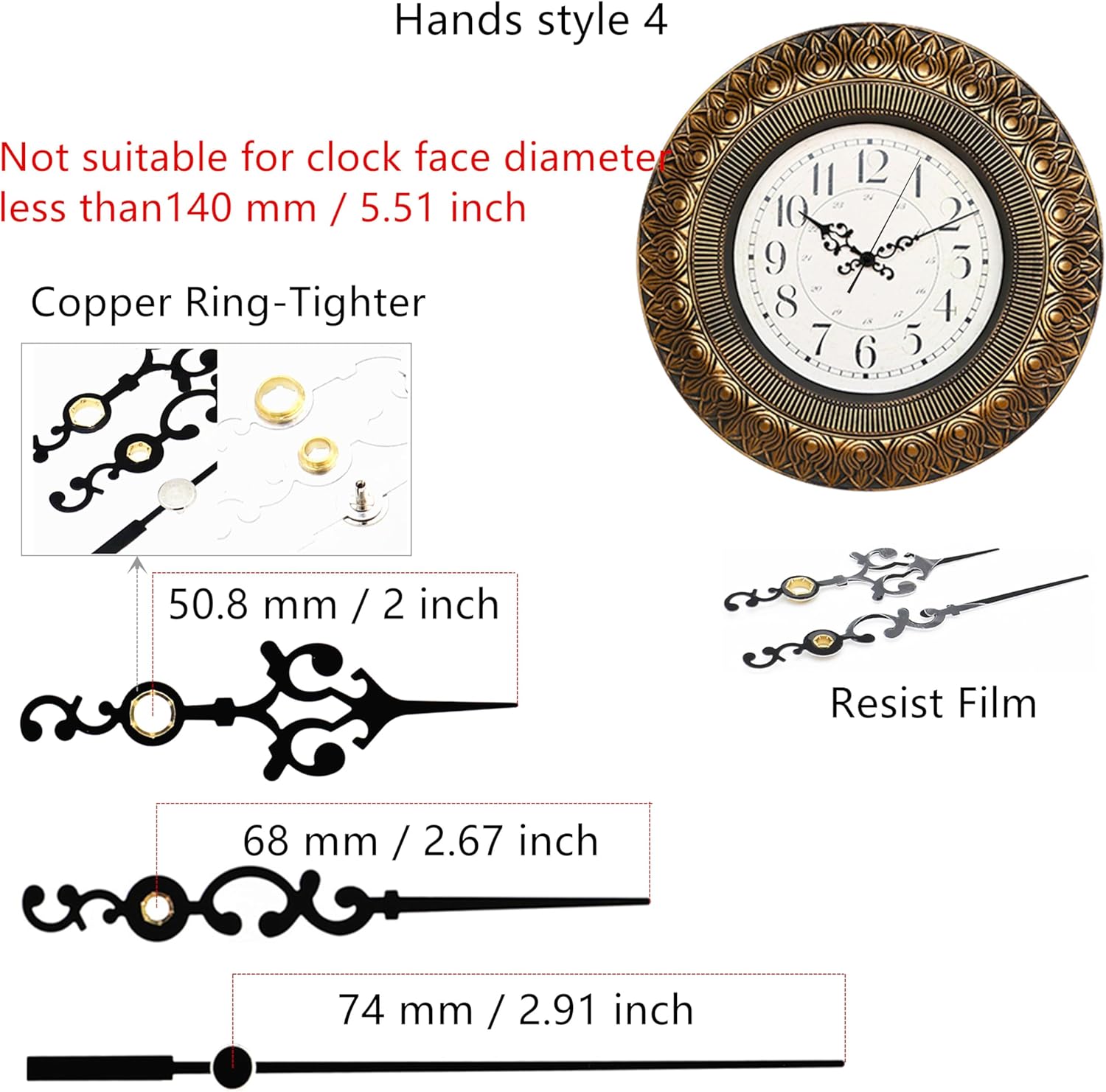 TIKROUND 12888 Continuous Sweep Wall Clock Movement