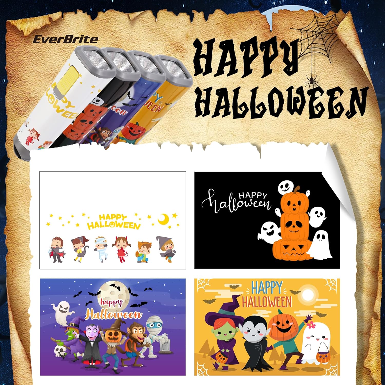 Halloween Orange-Lit Lantern Headlamp Set for Kids