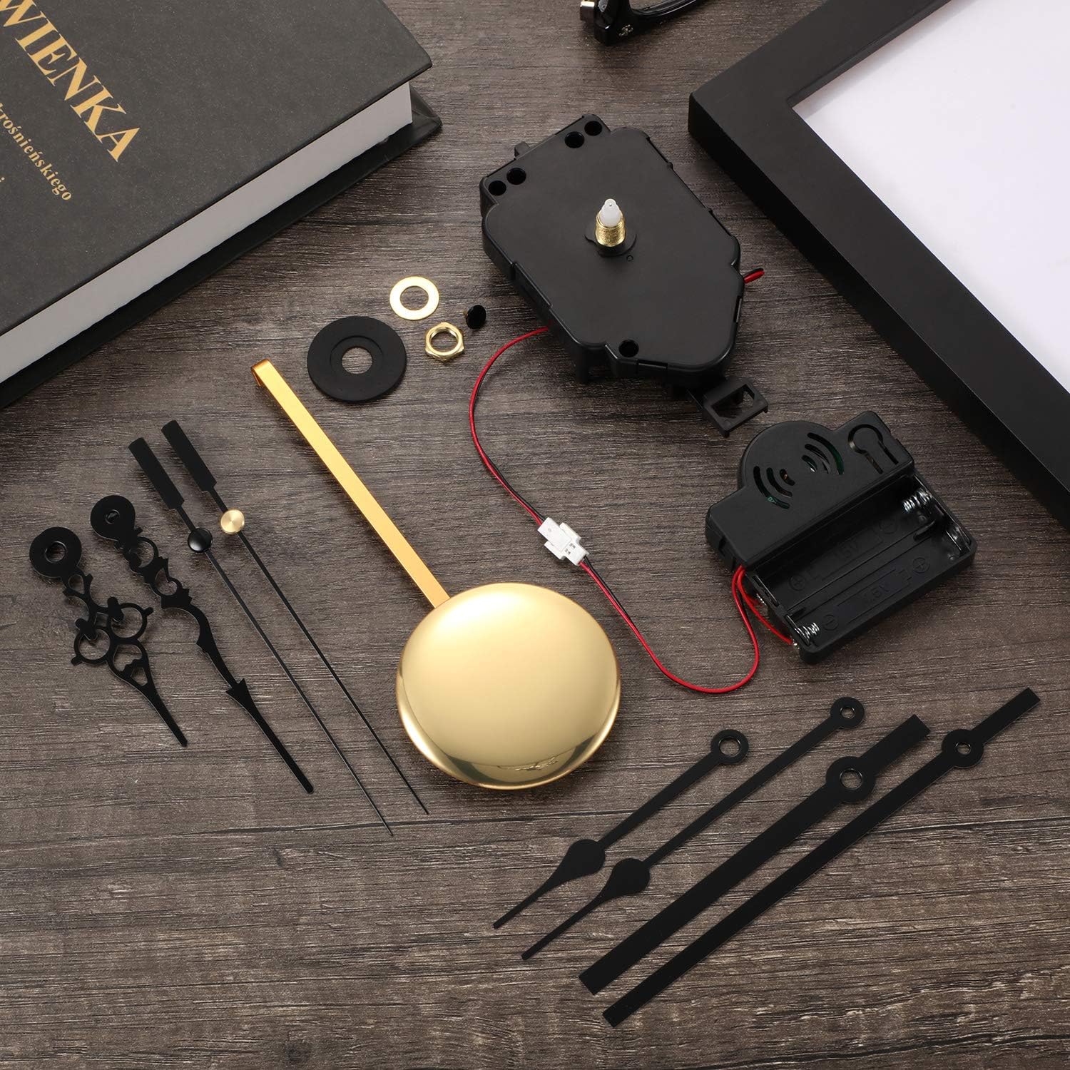 Hicarer Quartz Pendulum Trigger Clock Movement Chime Music Box Complete Pendulum Clock Kit