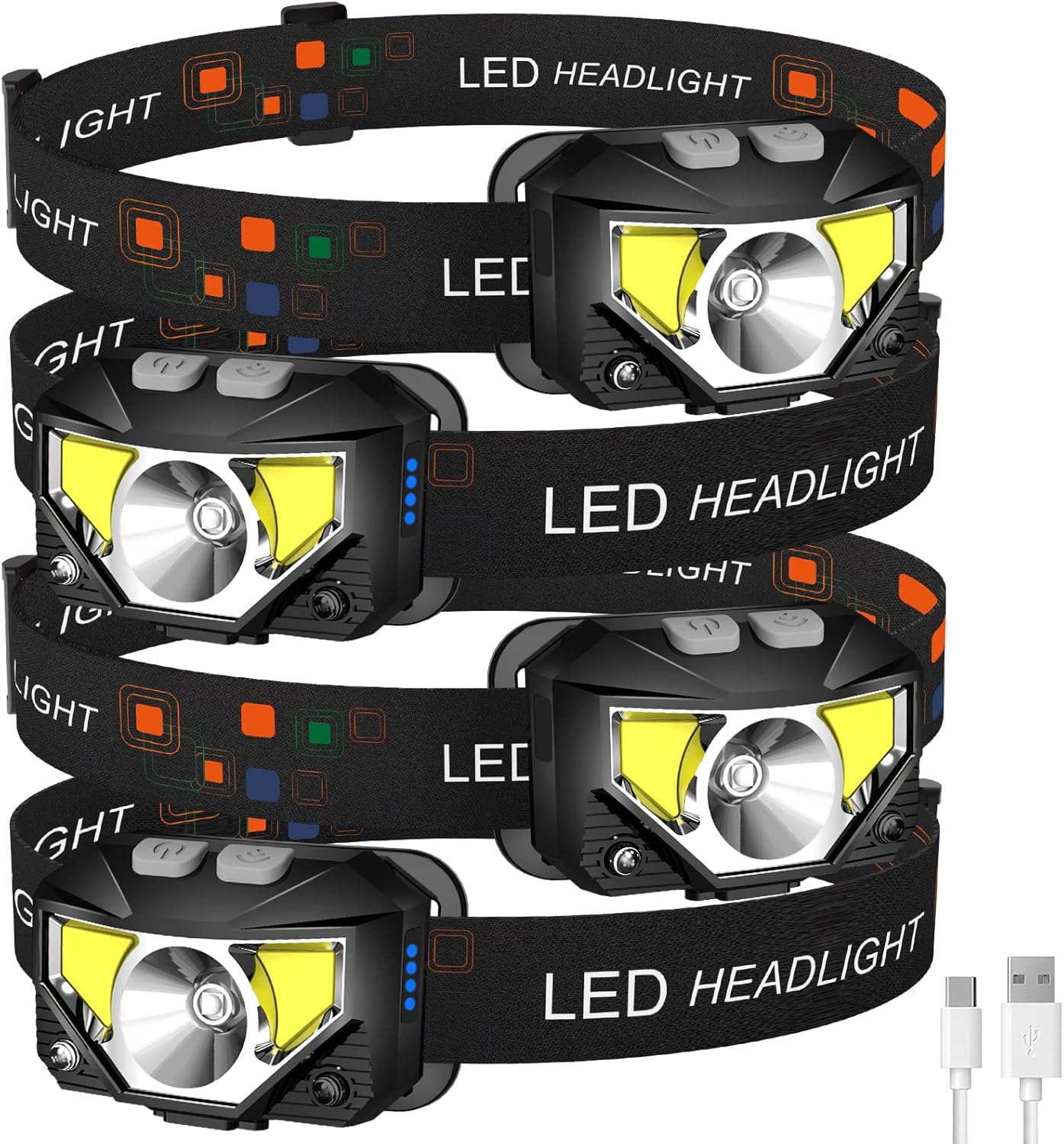 Safety Bright HighLow Beam Headlamp for CampingFishingRunning Outdoor Use