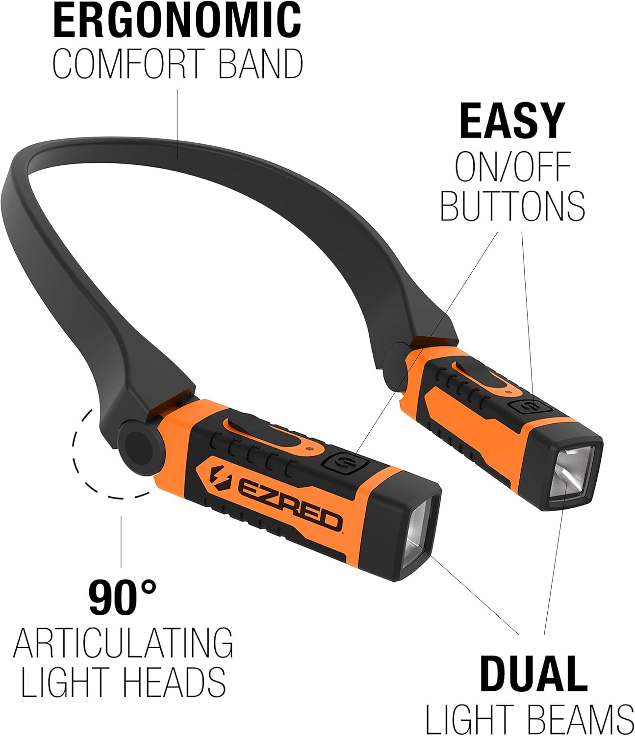 EZRED NK15-OR Rechargeable Neck Light